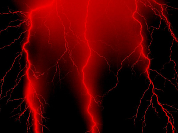 Red Lightning Desktop Wallpaper 08487 - Baltana
