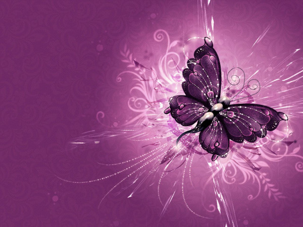 Purple Butterfly Desktop Wallpaper 09322 - Baltana