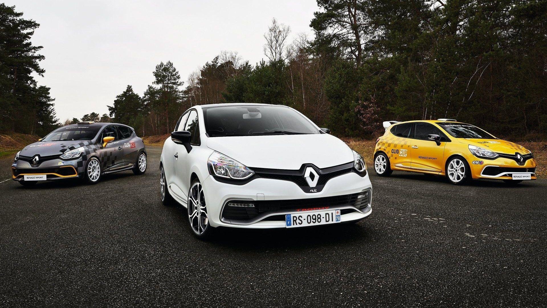 White Renault CLIO Wallpaper 