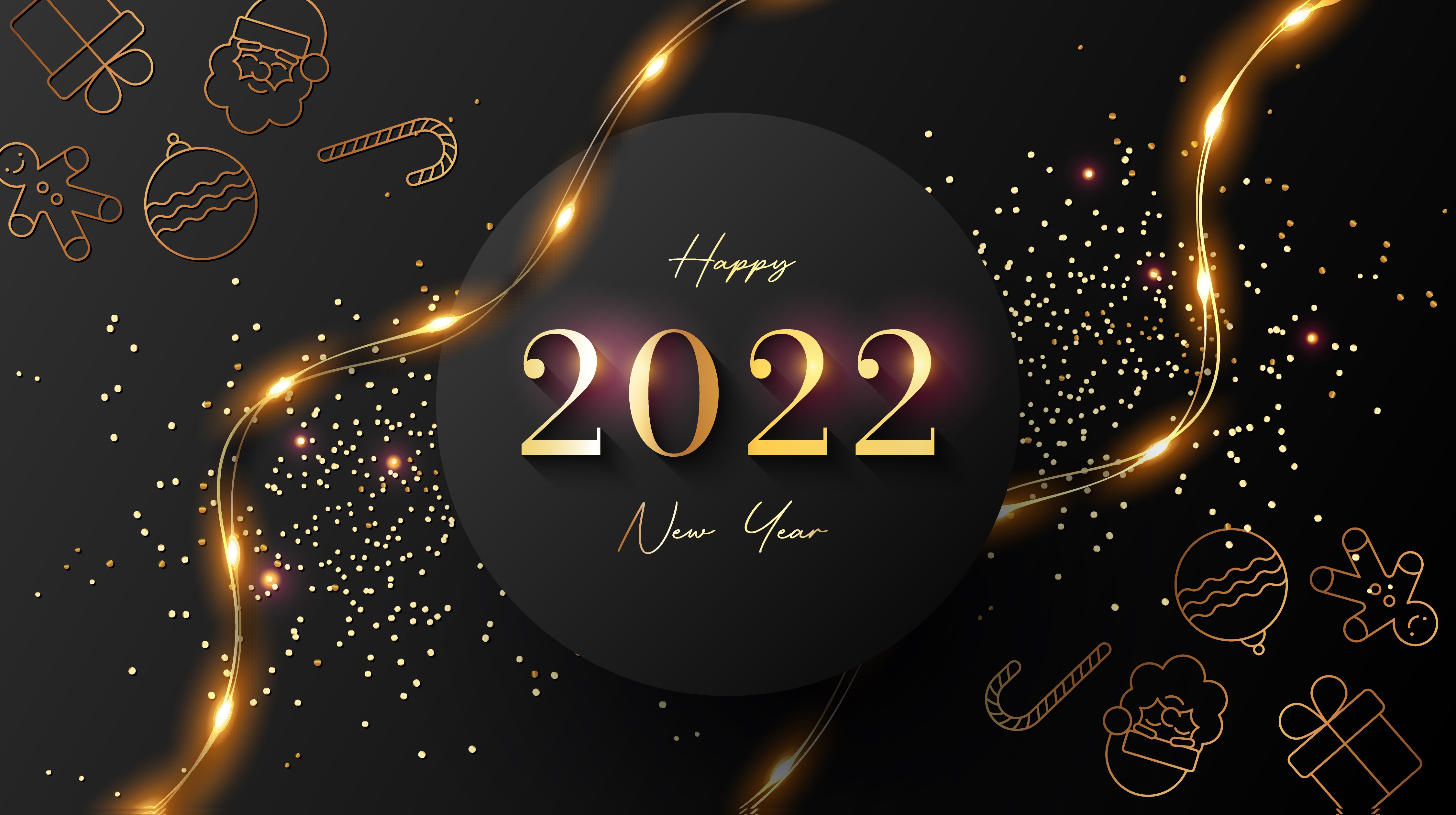 New Year 2022 4K Desktop Widescreen Wallpaper 