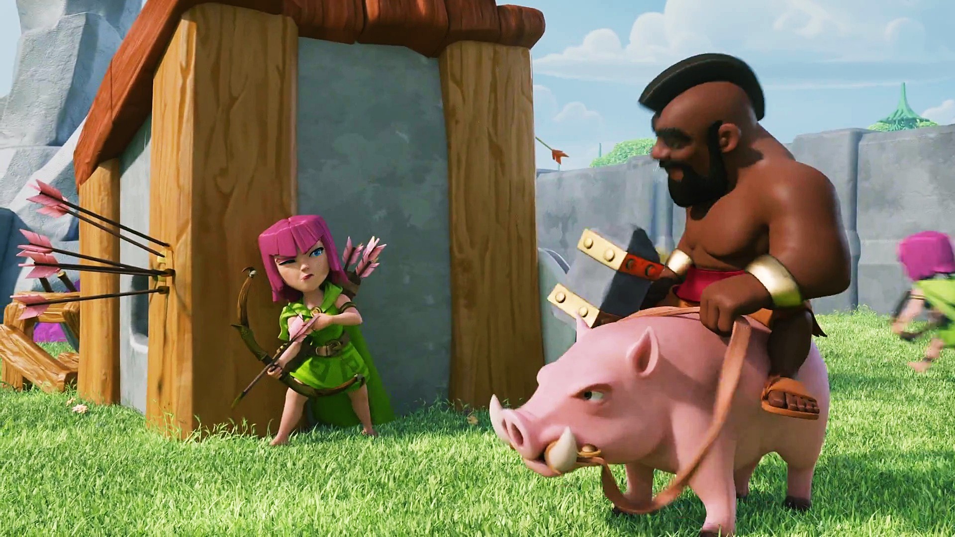 Clash of Clans Ride of The Hog Riders Game Wallpaper.