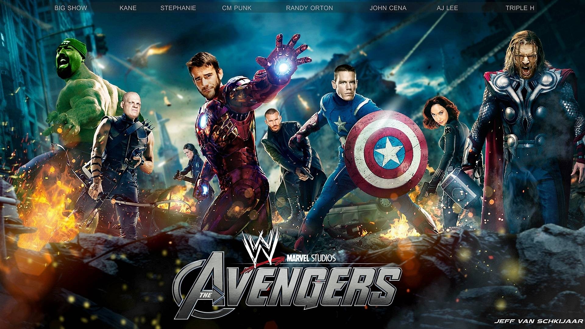 WWE Avengers Wallpaper 00508 - Baltana