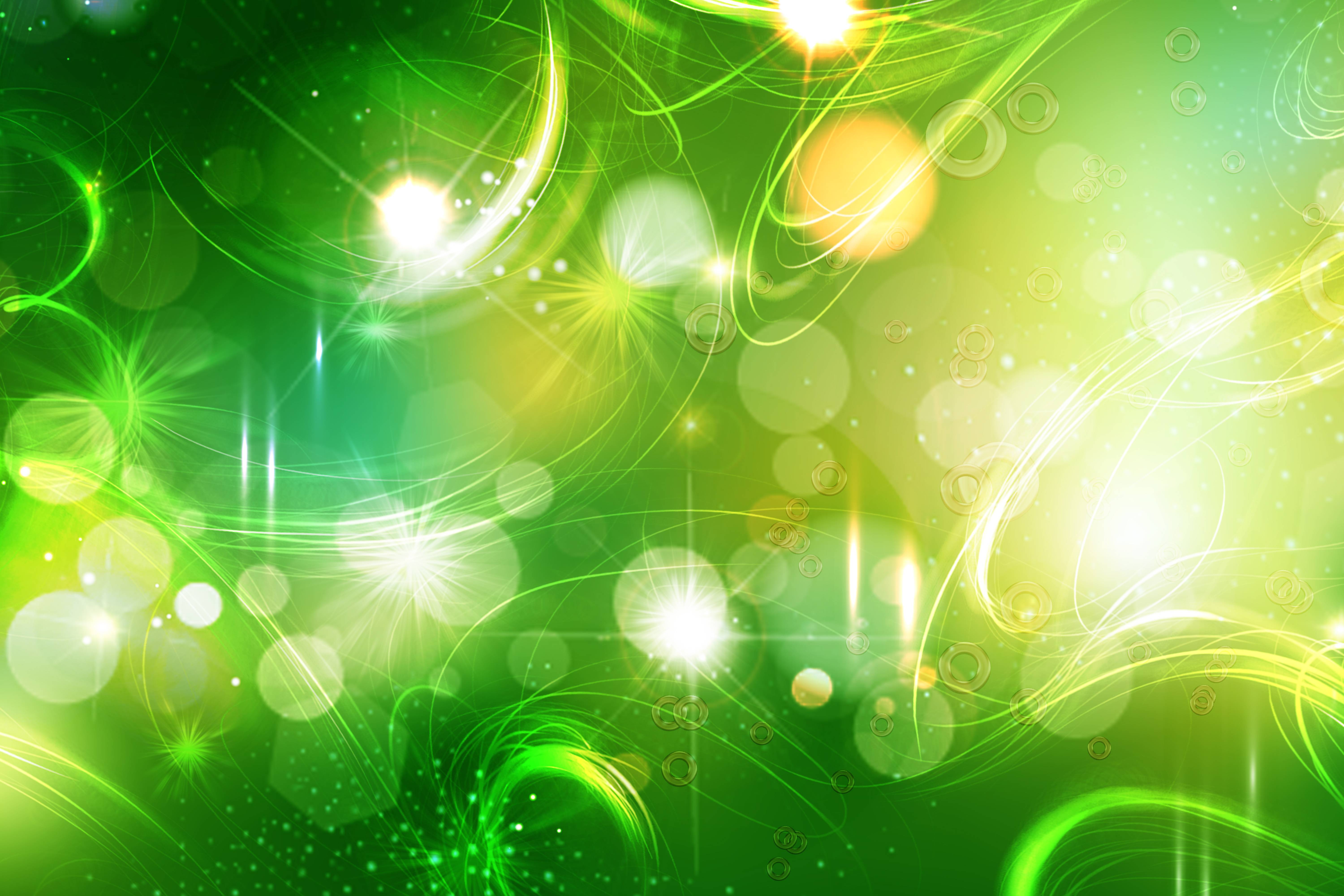 Green Abstract Glare Wallpaper 