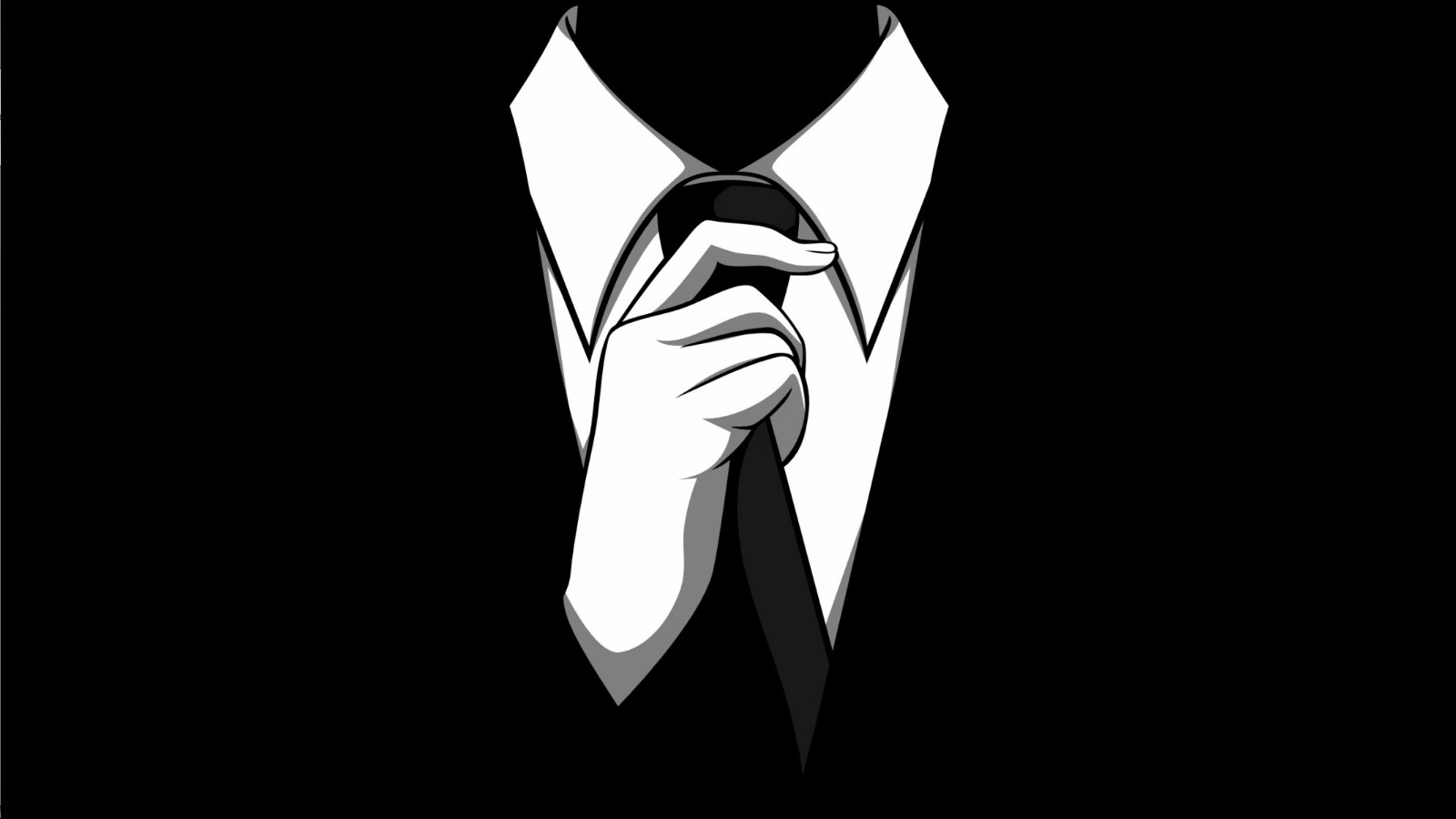 Anonymous Black Background Wallpaper Full HD 