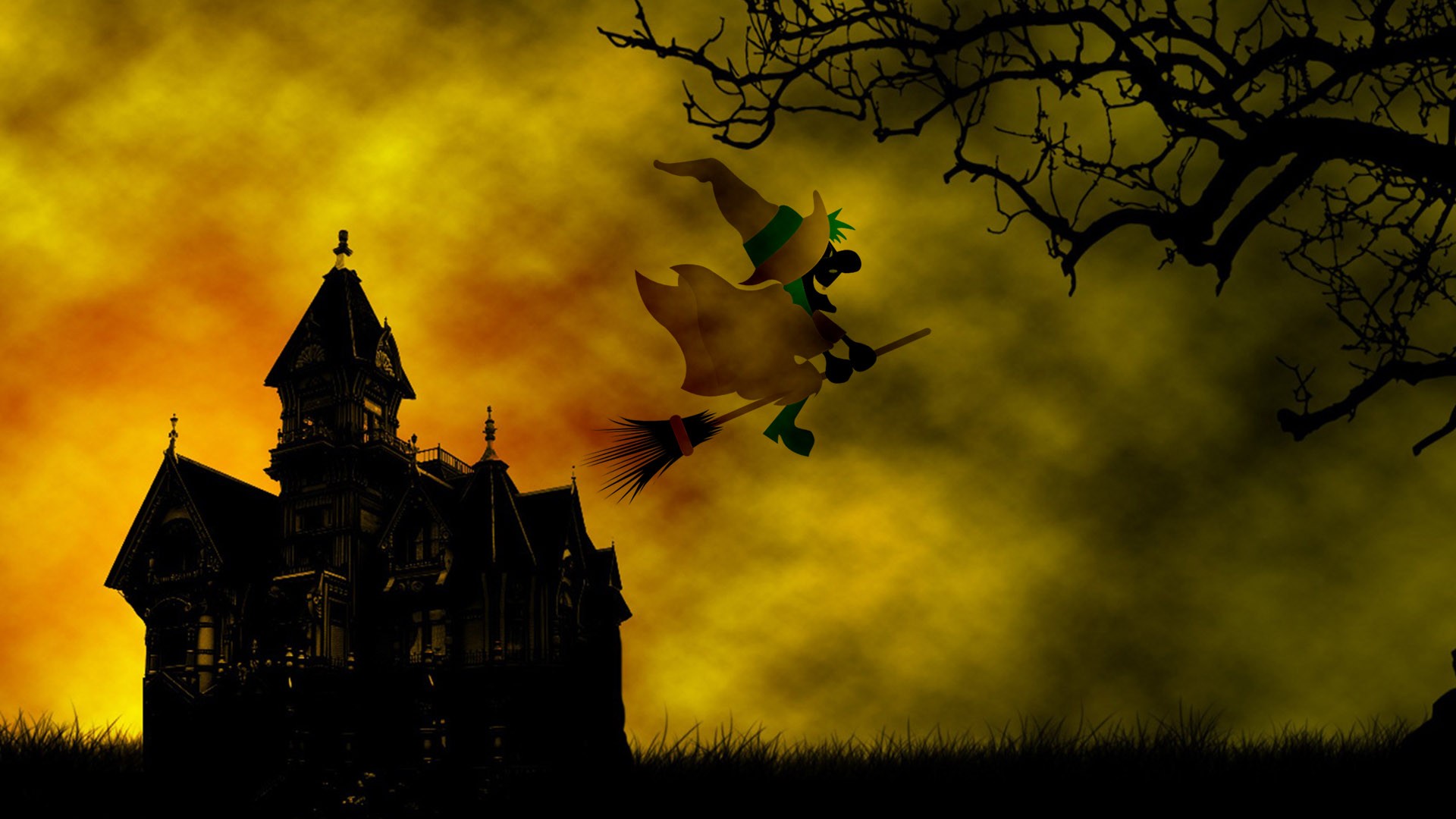 Halloween Witch Background HQ Wallpaper.