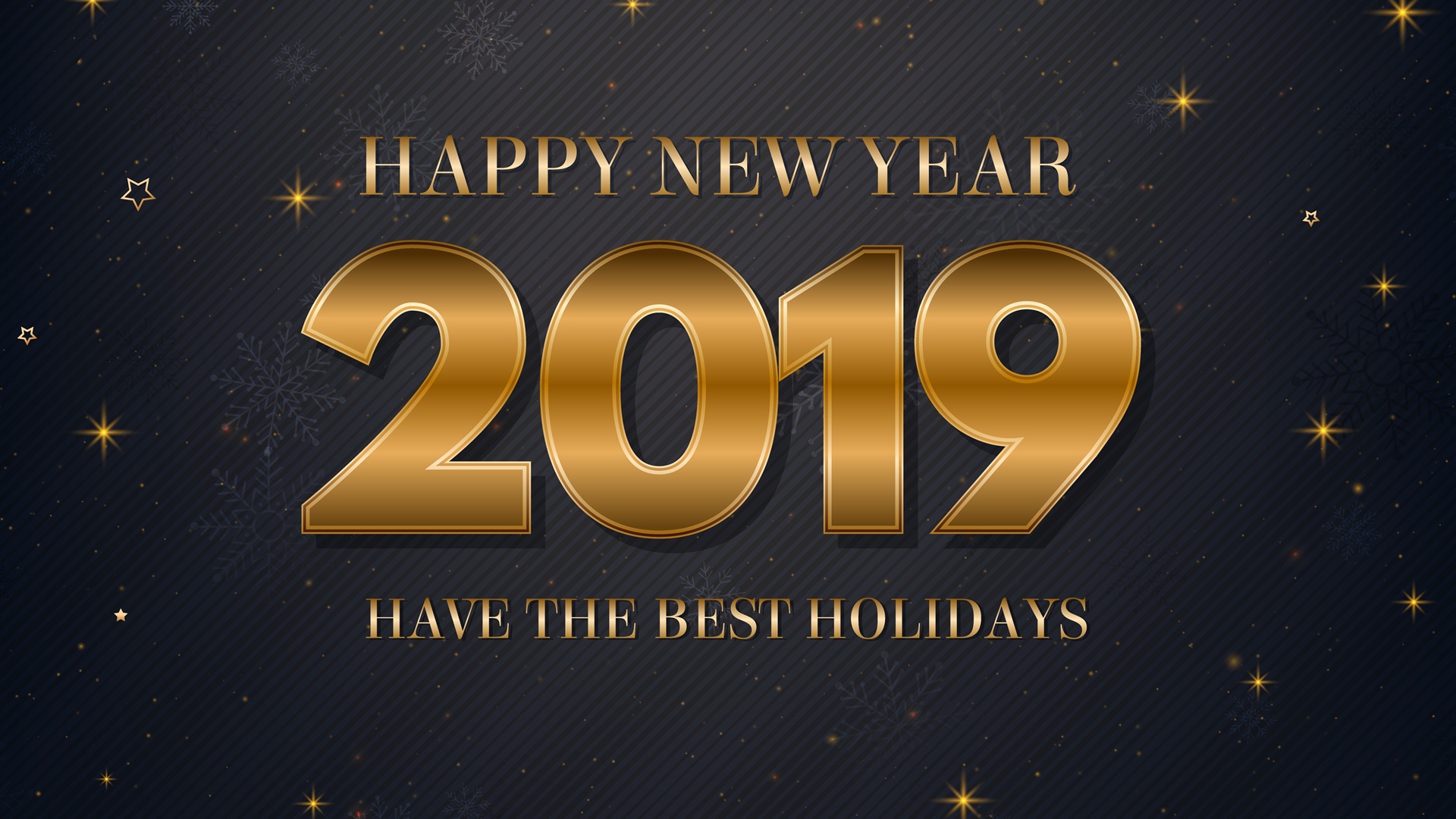 2019 Happy New Year Widescreen Wallpaper 