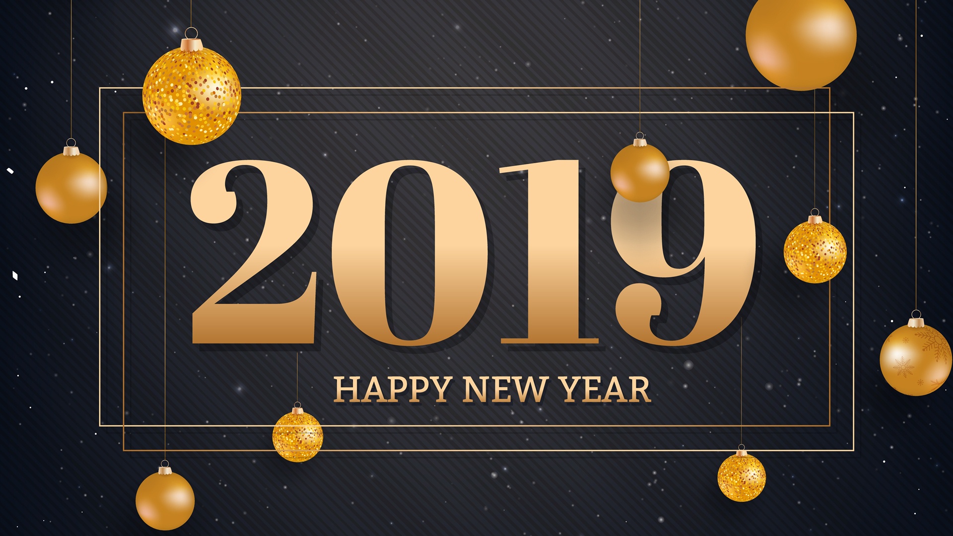 2019 New Year Desktop HD Wallpaper 