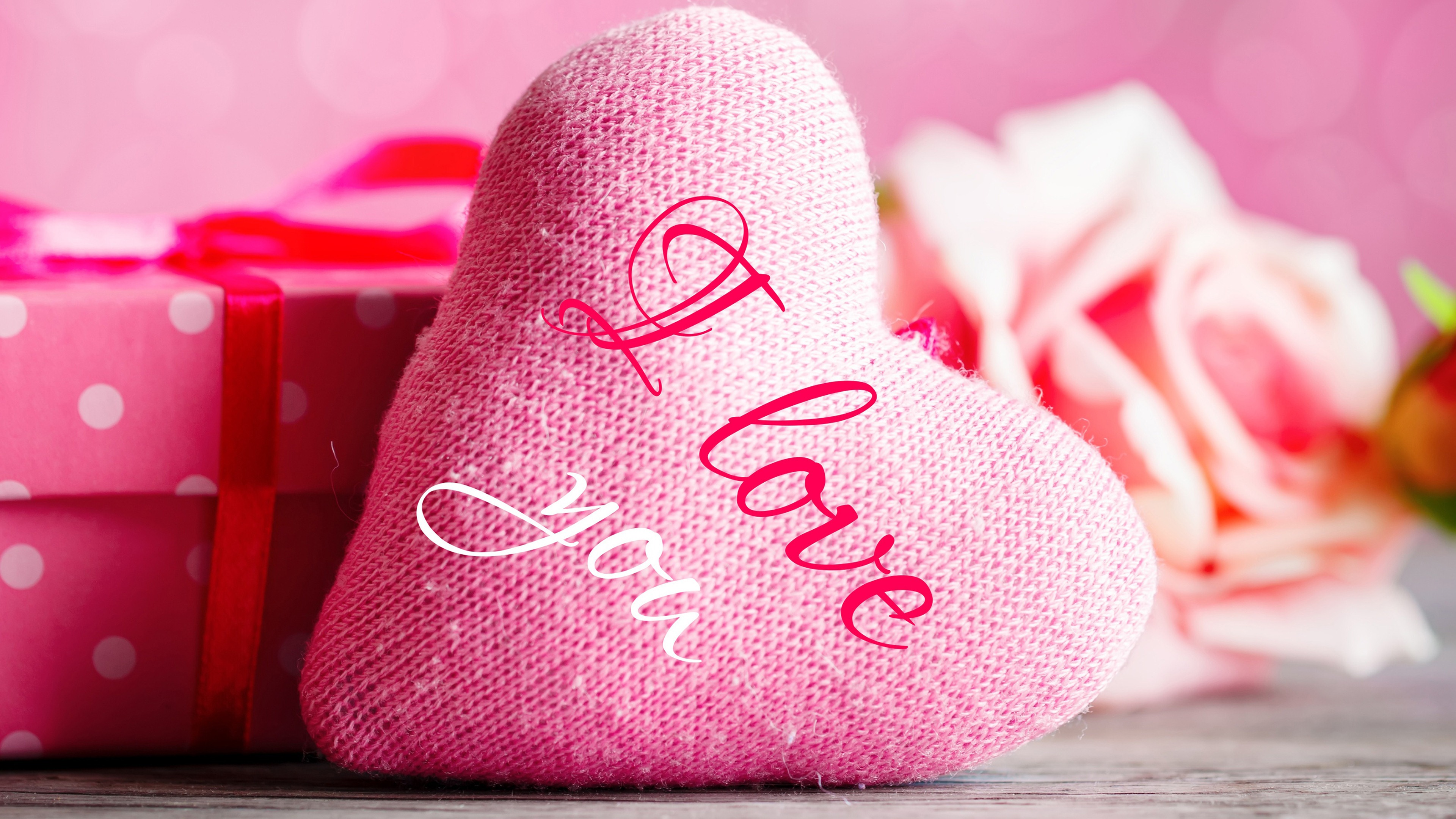 I Love You Pink Heart Wallpaper 