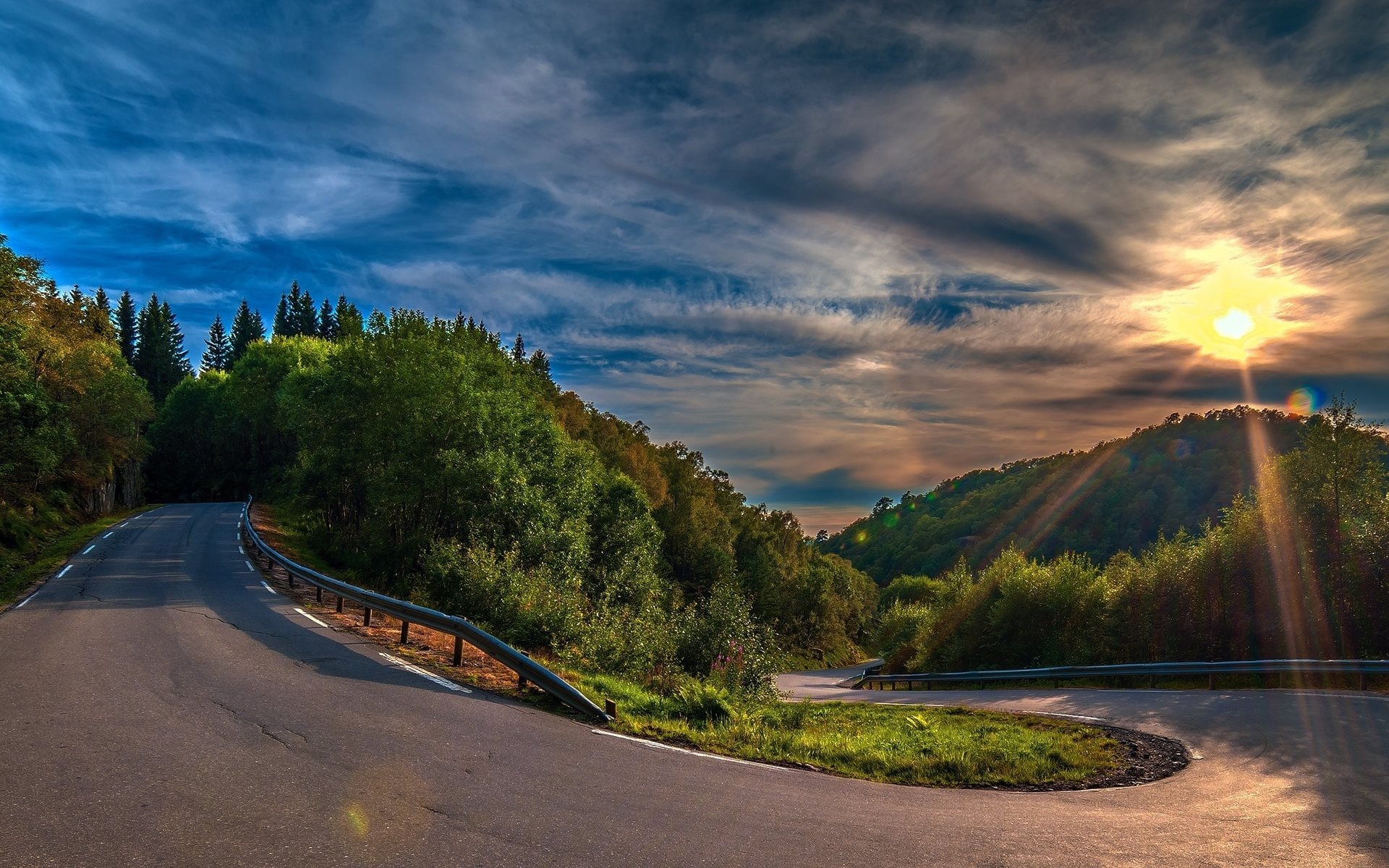 Long road, asphalt, trees, clear sky, Landscape, HD wallpaper | Peakpx