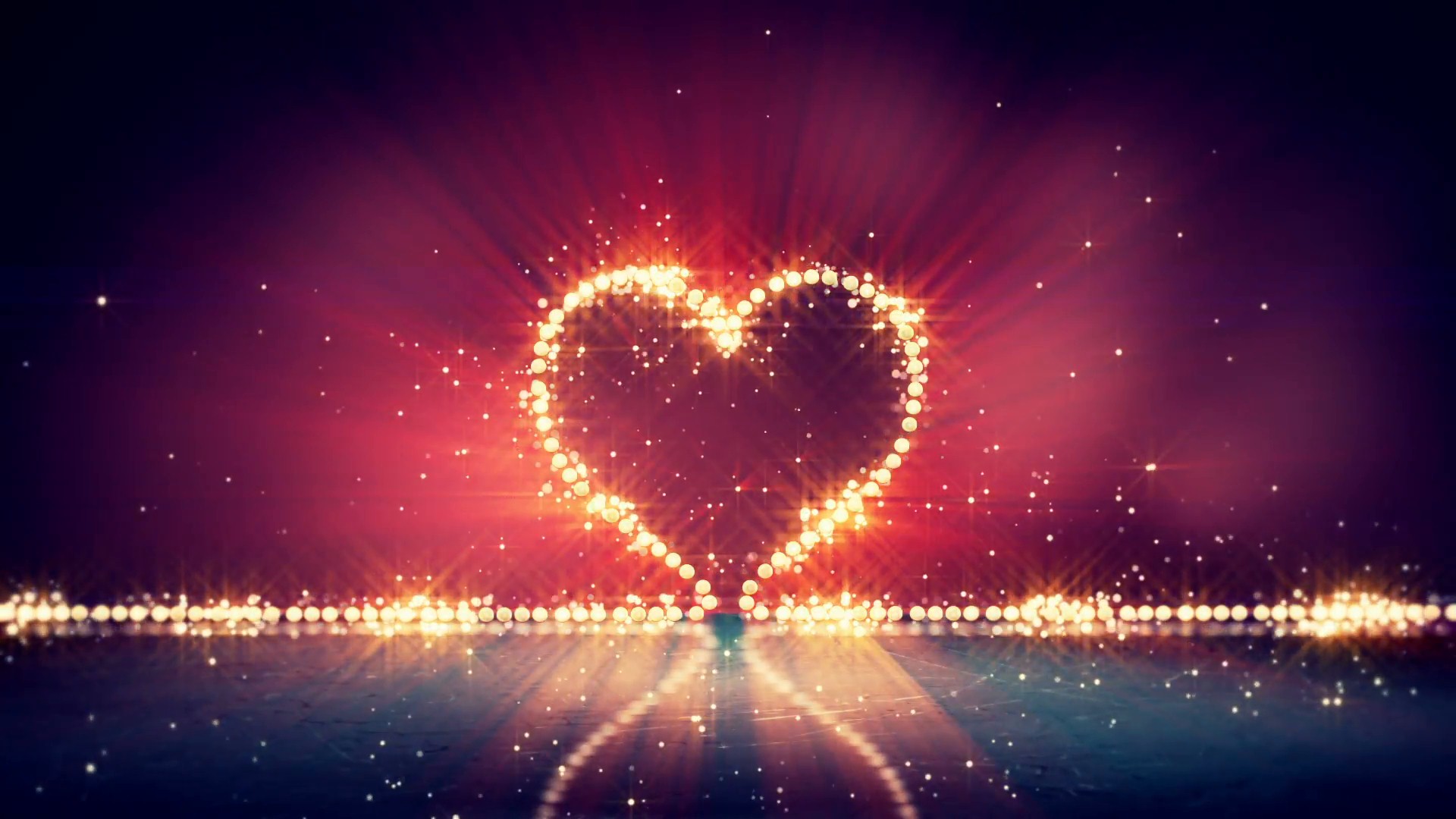 Red Glowing Heart Widescreen Wallpapers.