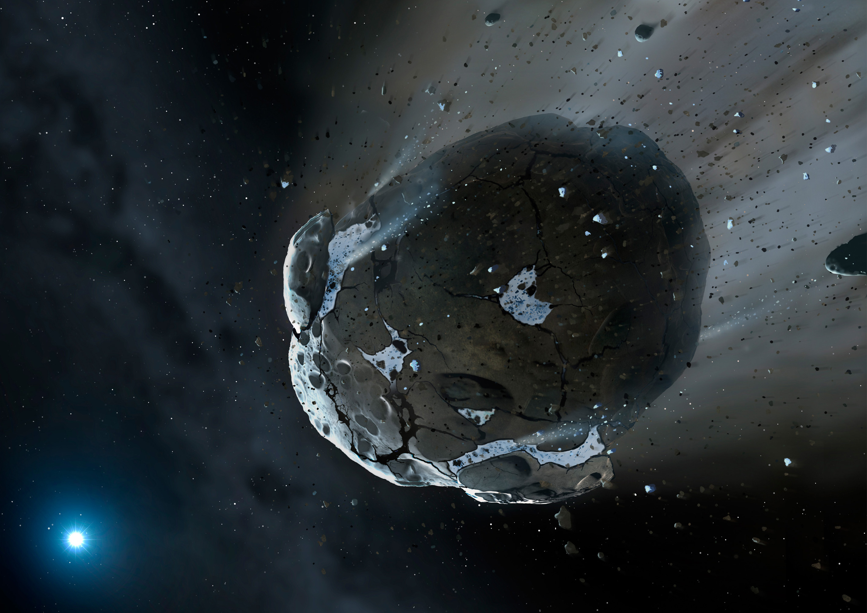 Asteroid Background Wallpaper 