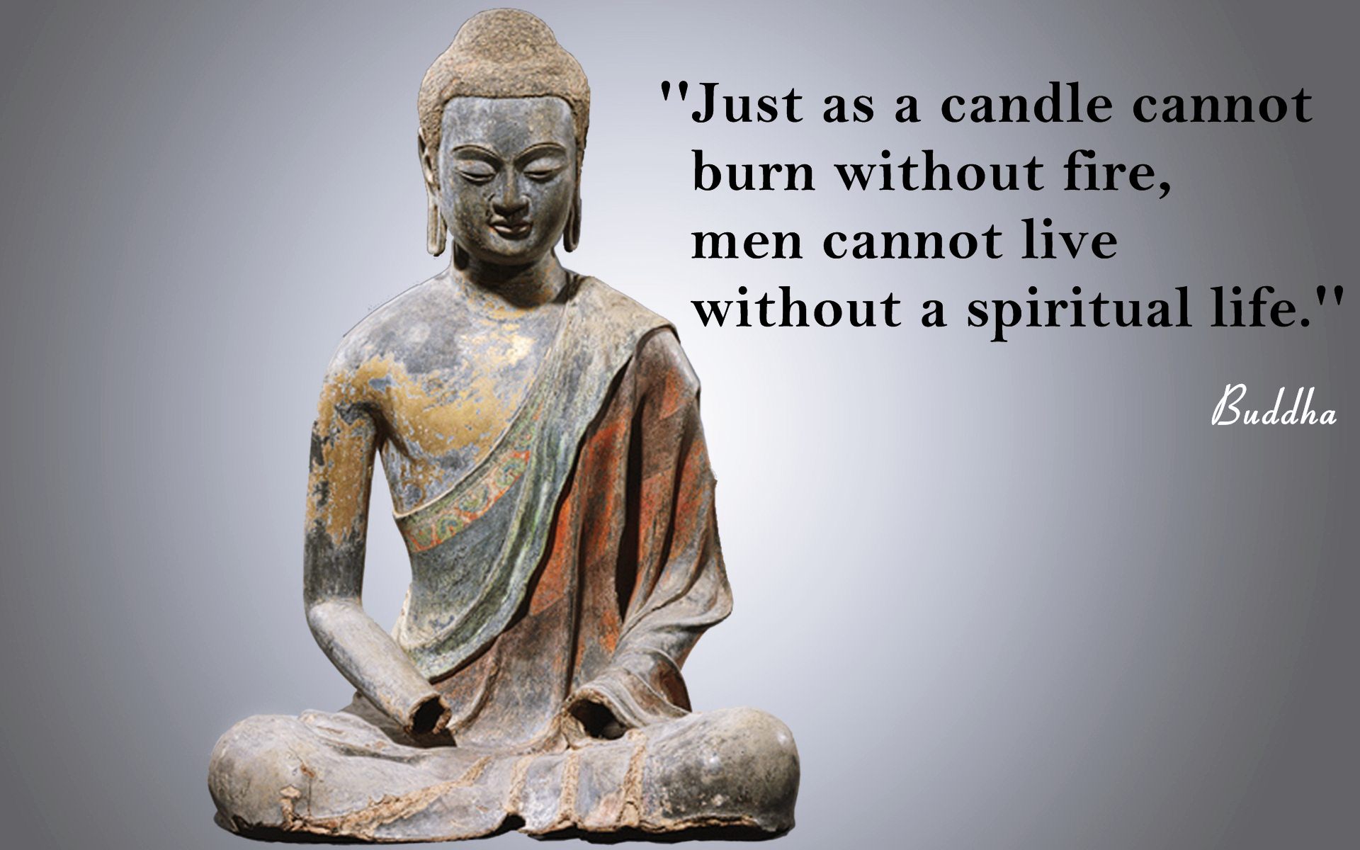 Buddha Spiritual Life Quotes Wallpaper 