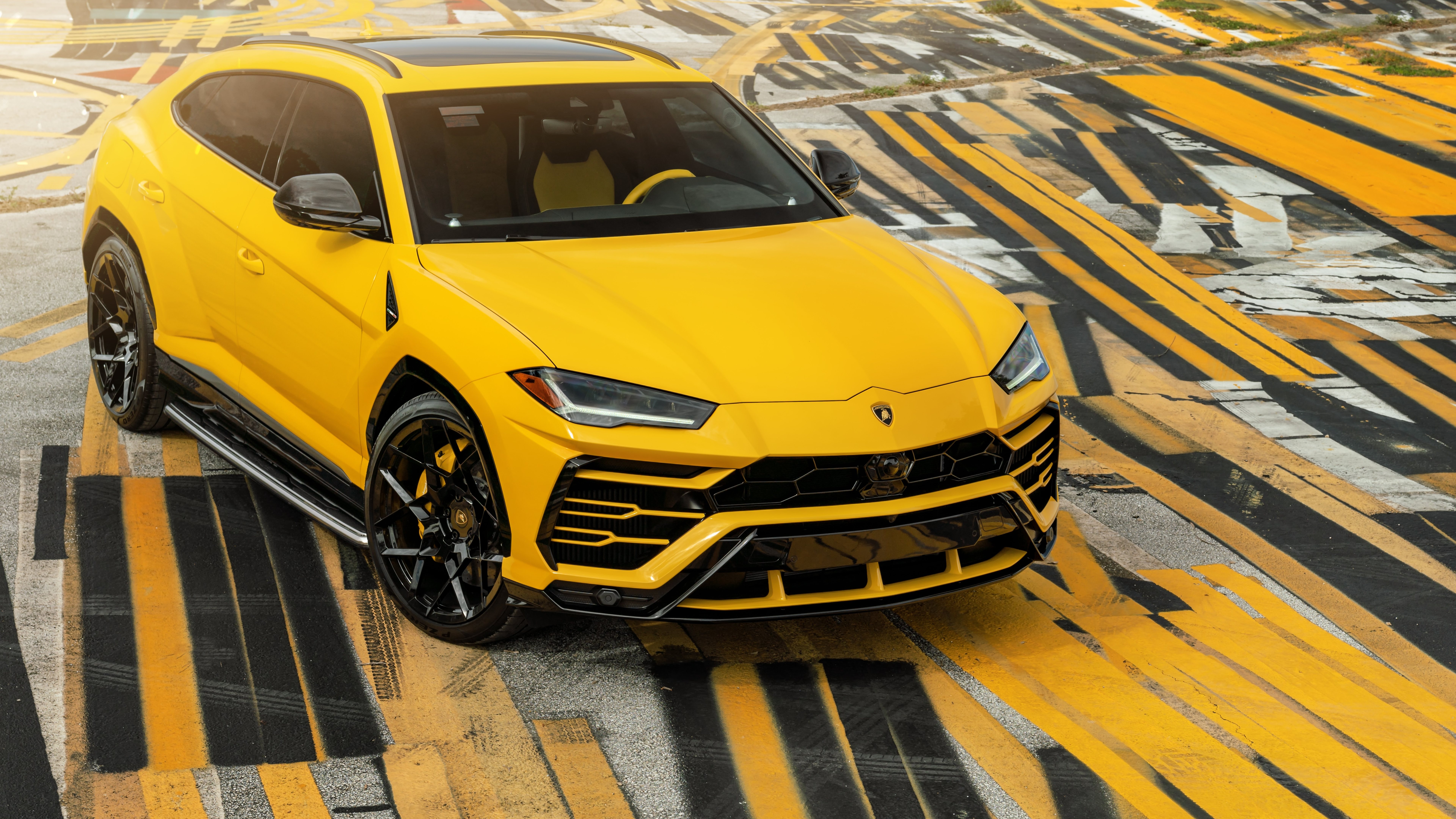 Yellow Lamborghini Urus HQ Background Wallpaper 