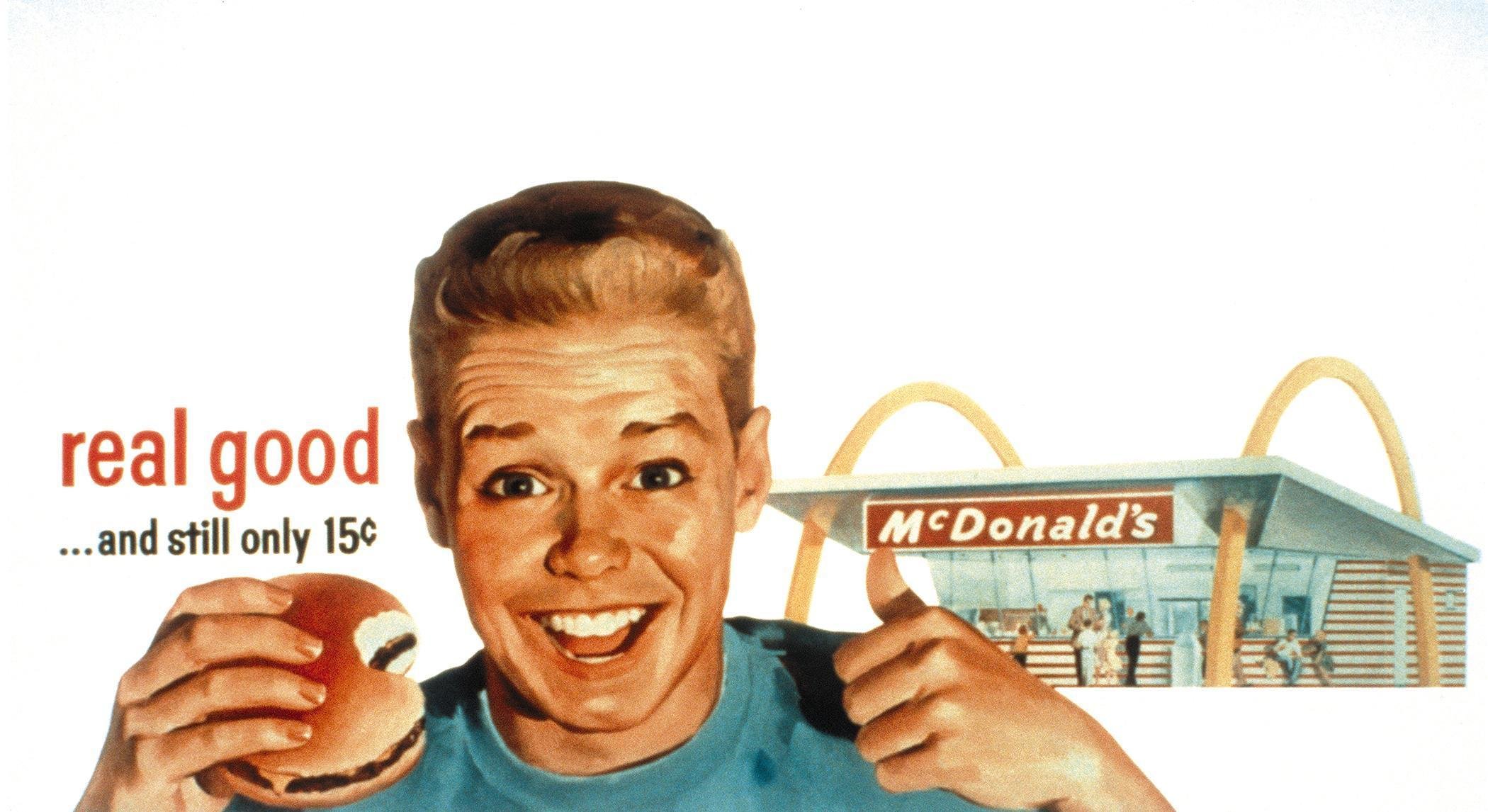 First ad. Старая реклама макдональдс. Рекламный плакат. Рекламные плакаты Макдоналдс. Старая американская реклама.