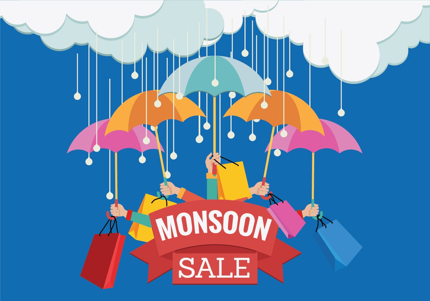 Monsoon Umbrella Wallpaper 1400x980 