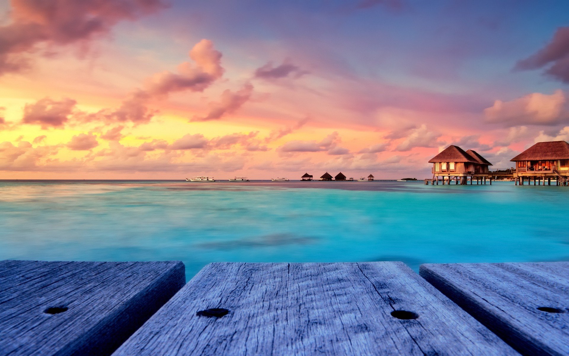 Sunset From Maldives Wallpaper