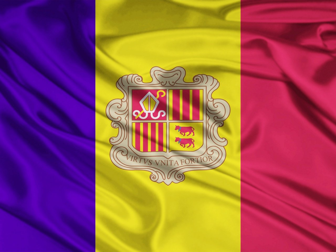 Andorra Flag Background Wallpaper 