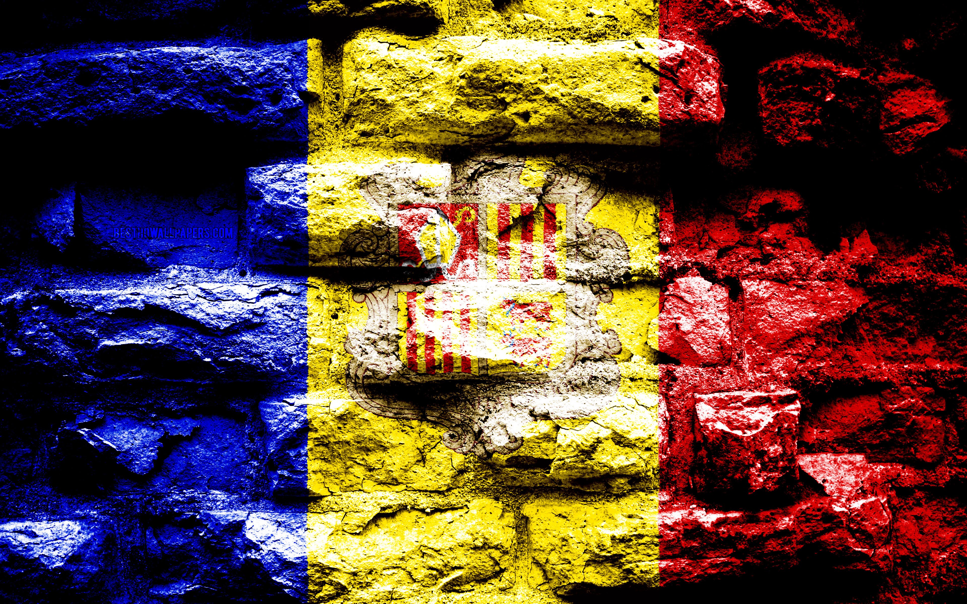 Andorra Flag Desktop Widescreen Wallpaper 