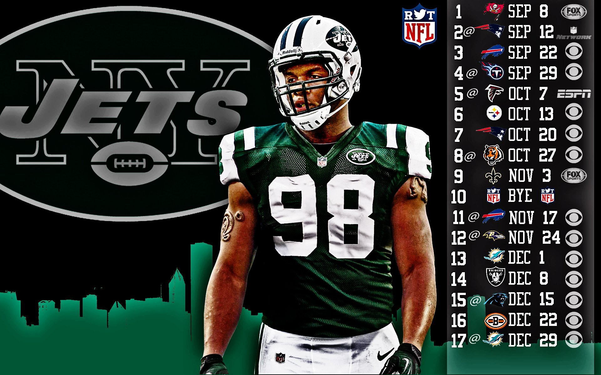 New York Jets NFL HQ Background Wallpaper 