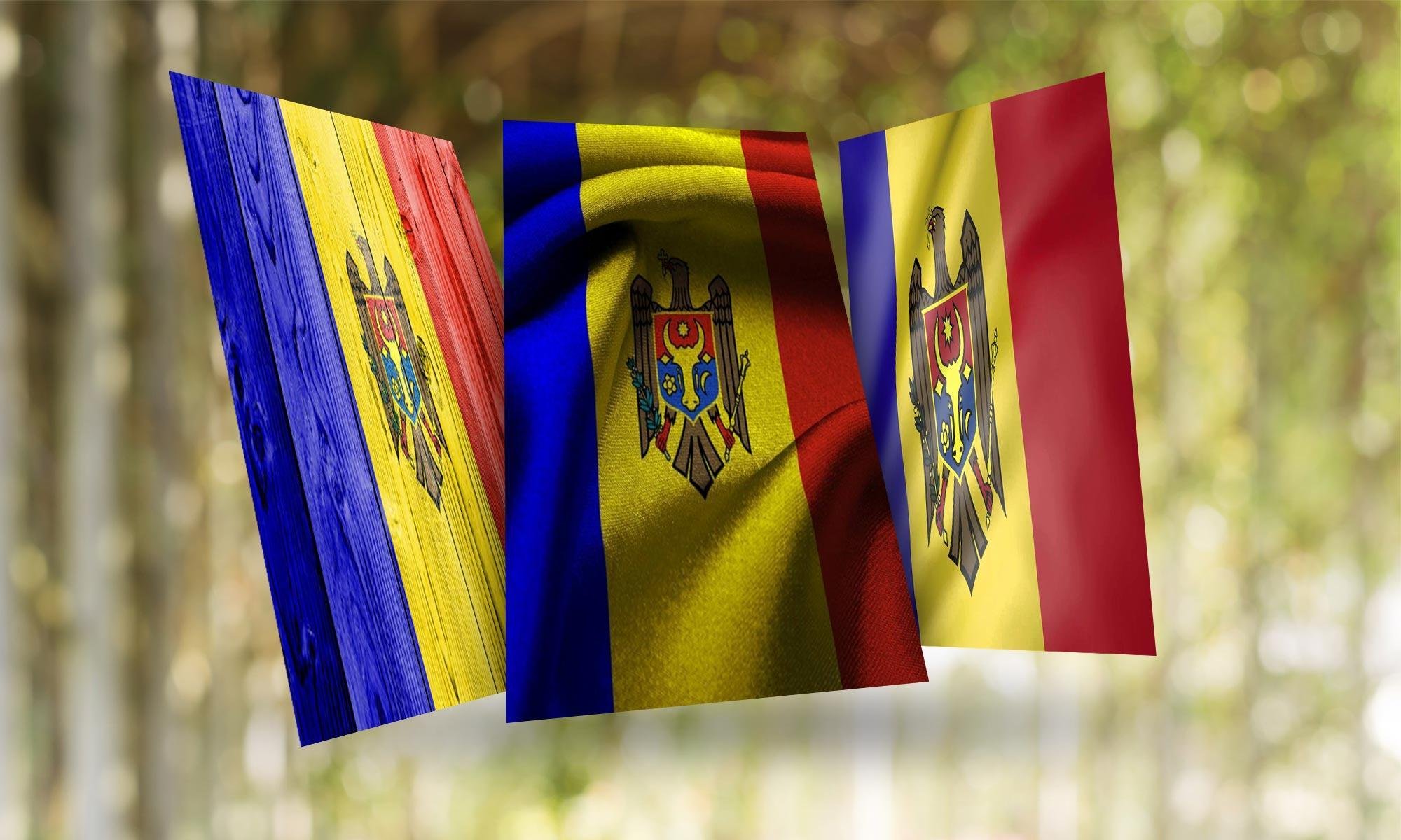 Moldova Flag Background Wallpaper 
