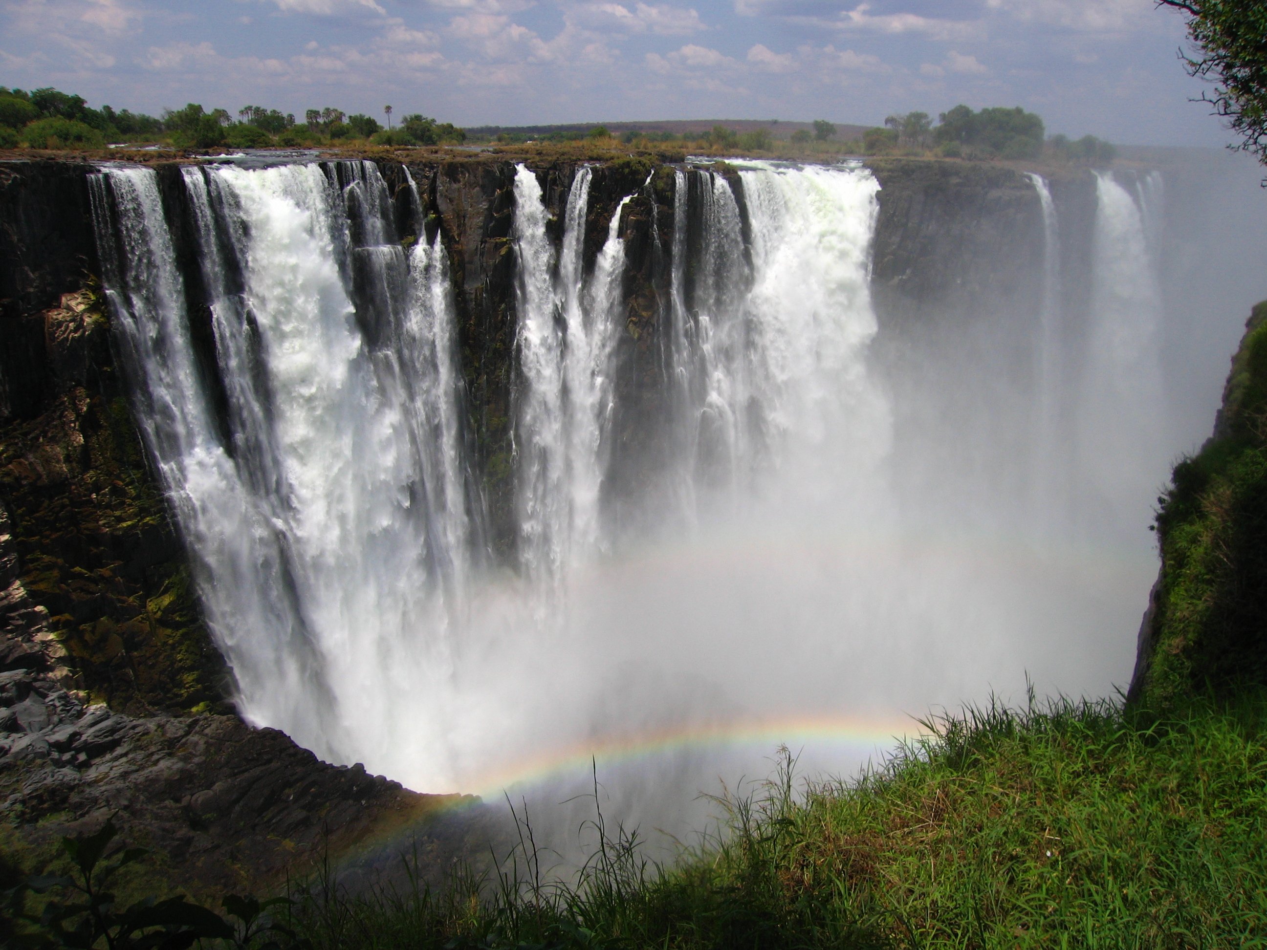 Zambia Waterfall Desktop HD Wallpaper 