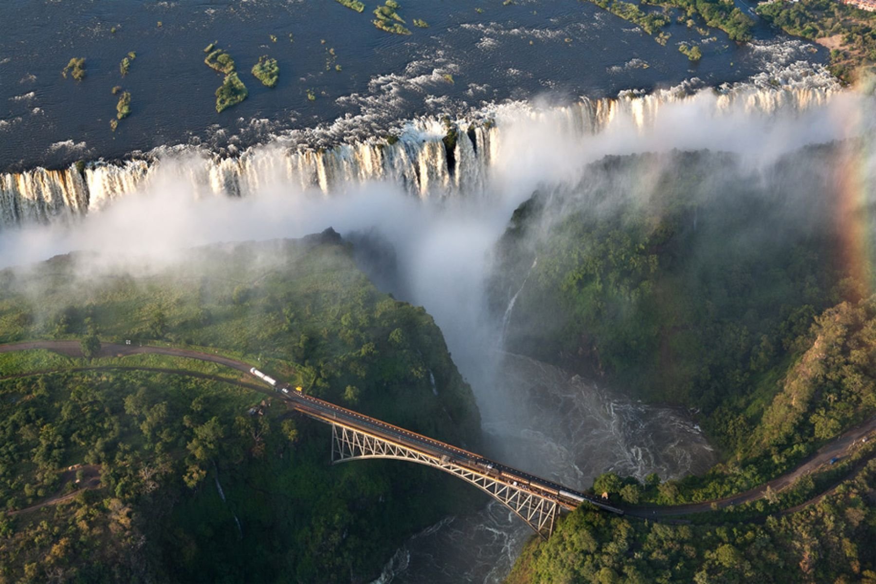 Zambia Waterfall Wallpaper HD 