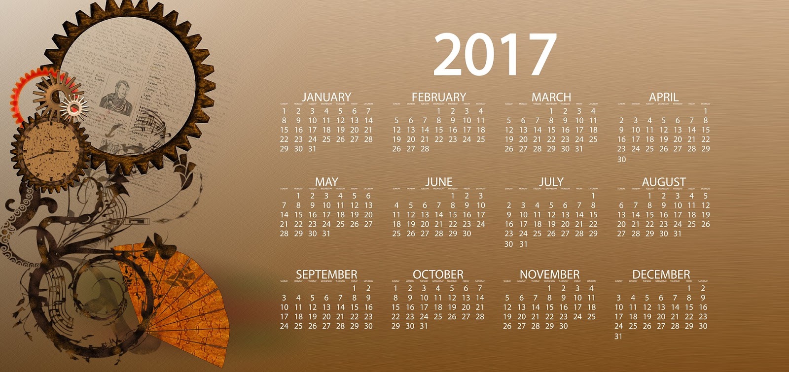 2017 Calendar Best Wallpaper 
