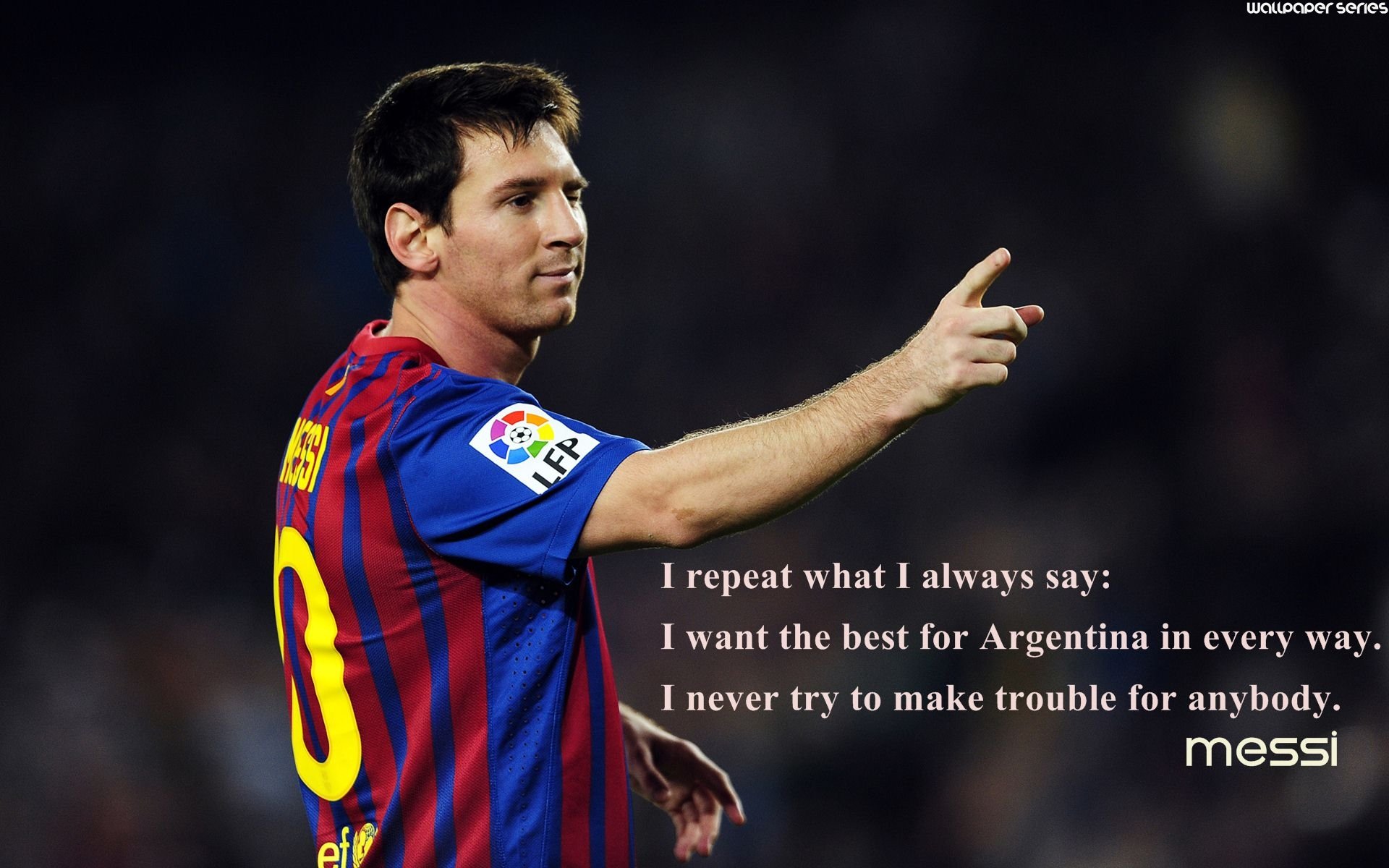 Lionel Messi Best Motivational Quotes Wallpaper 