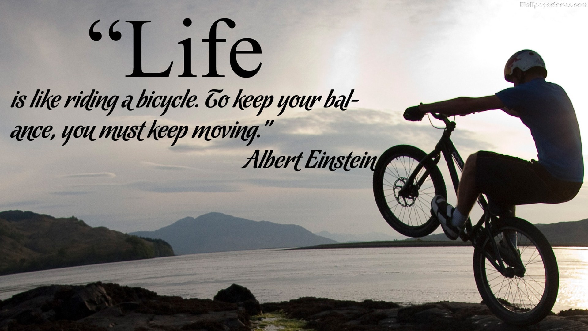 Ride Bicycle Life Quotes Wallpaper 