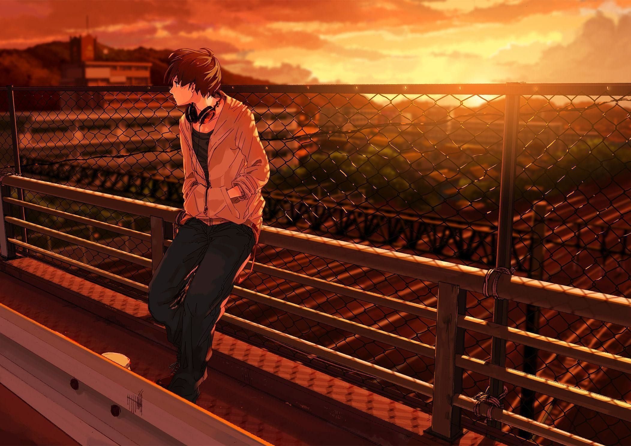 Anime Alone Boy Desktop Wallpaper 