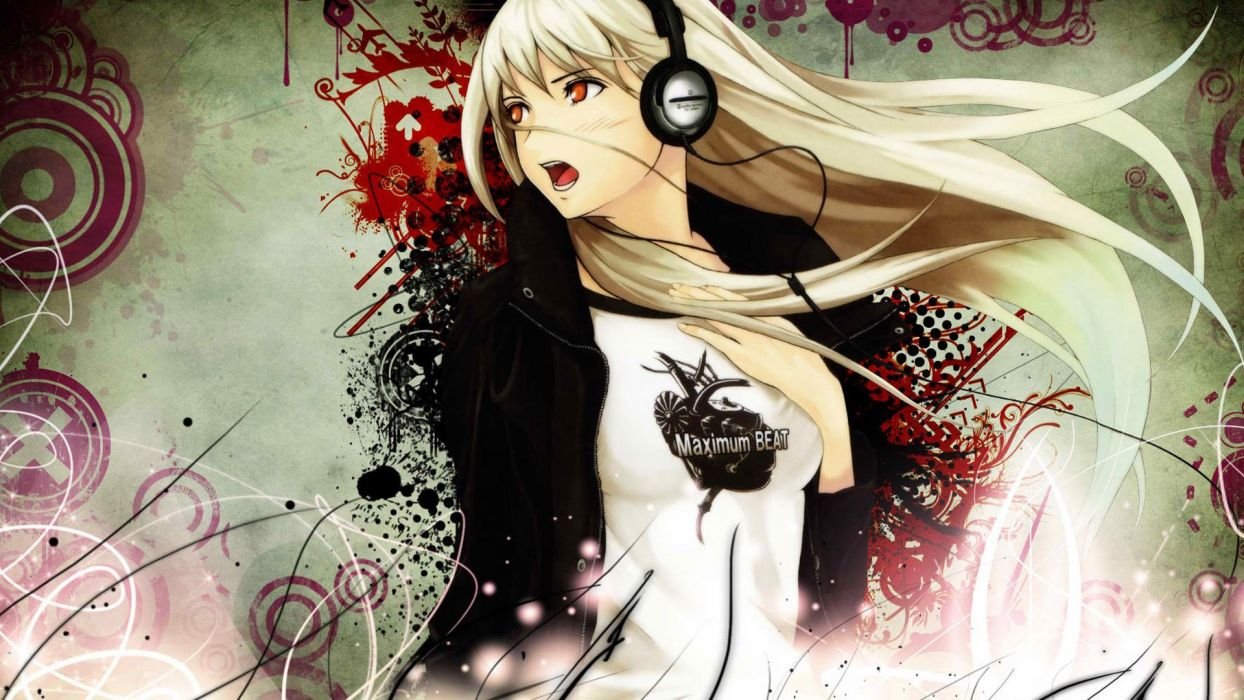 Anime Girl With Headphones Best HD Wallpaper 