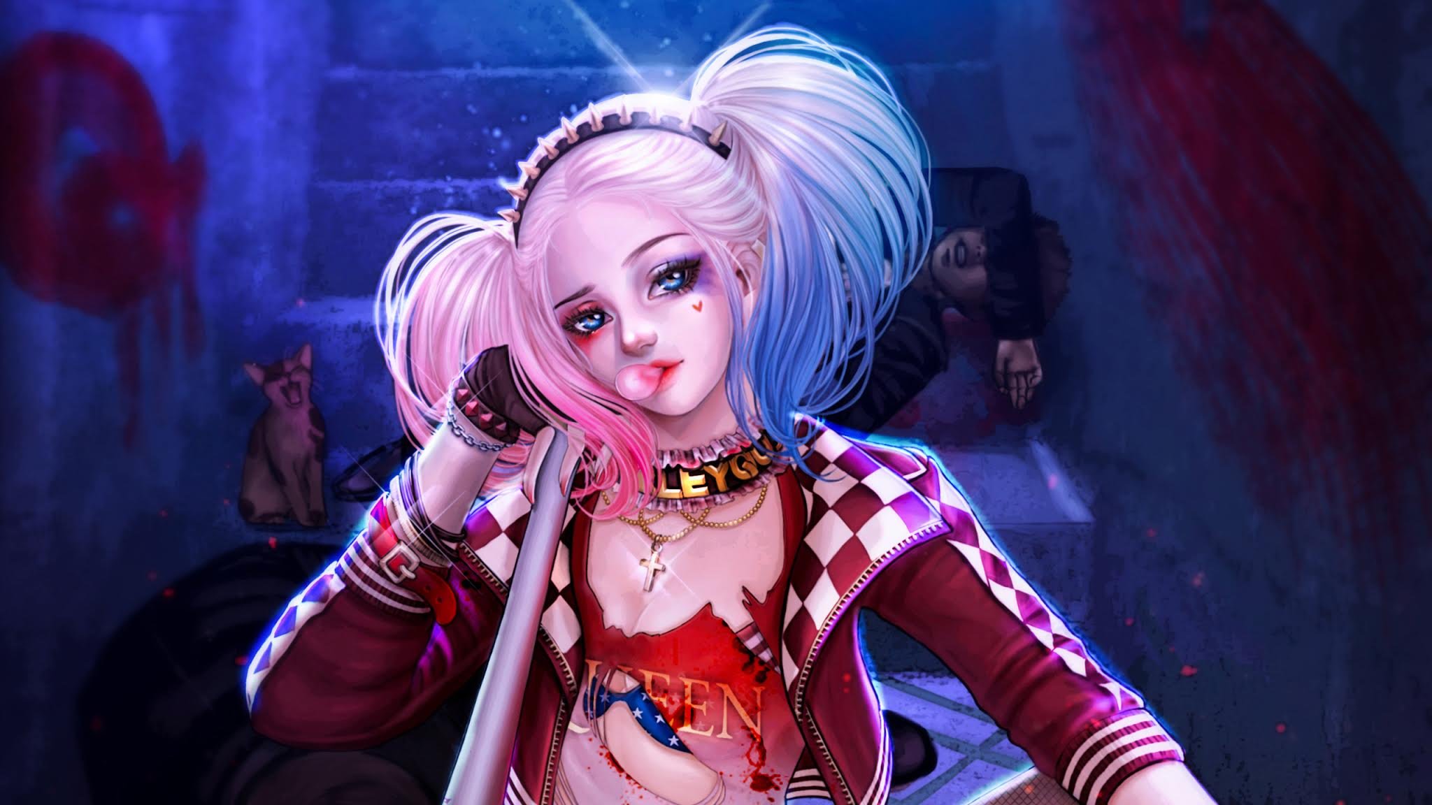 Anime Harley Quinn Widescreen Wallpapers 
