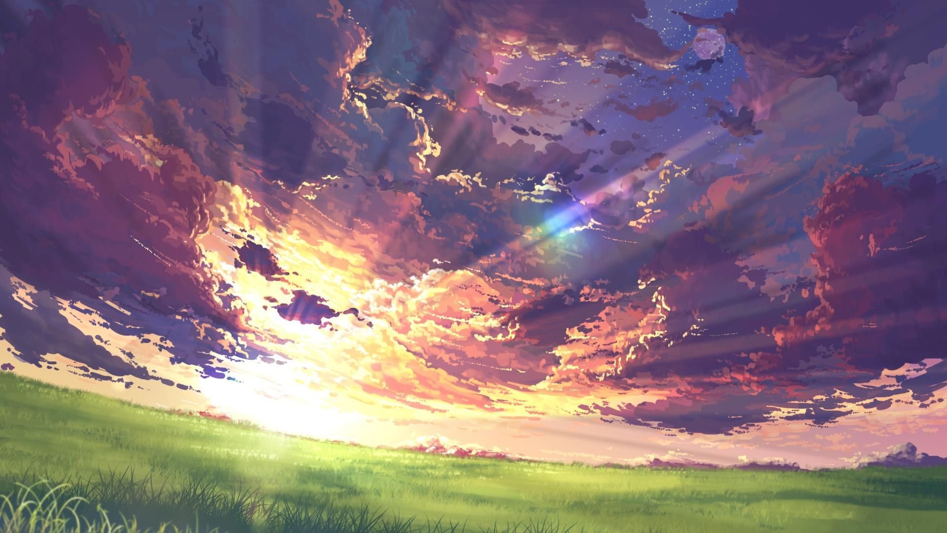 Anime Nature Background Wallpaper 