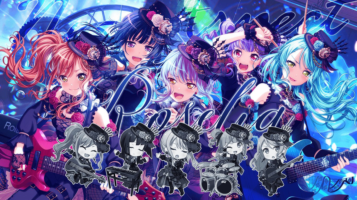 BanG Dream Girls Band Party Manga Series High Definition Wallpaper.