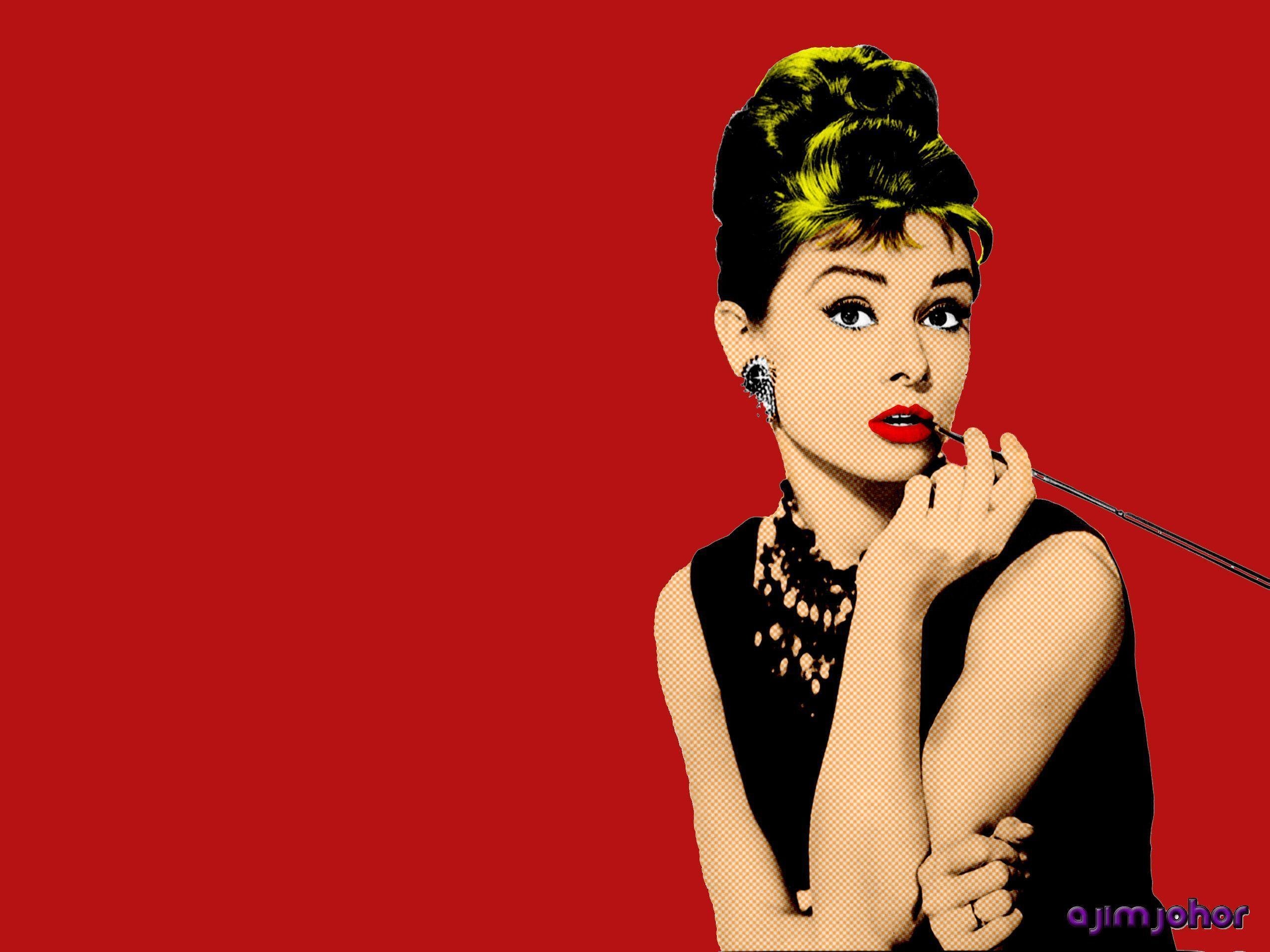Audrey Hepburn Cute Background Wallpaper 