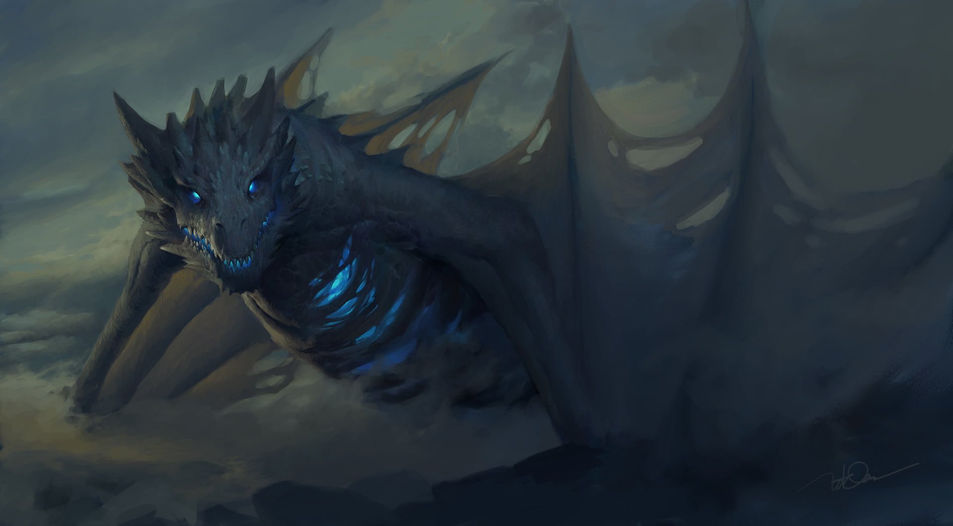 Blue Dragon Background Wallpapers 
