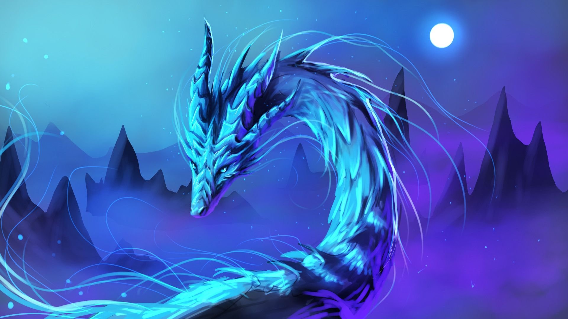Blue Dragon Desktop Wallpaper 