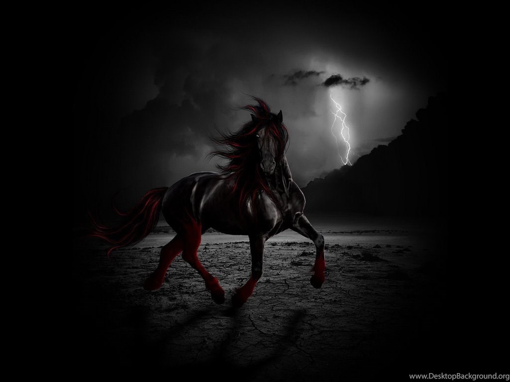 Fantasy Horse Dark Desktop Wallpaper 