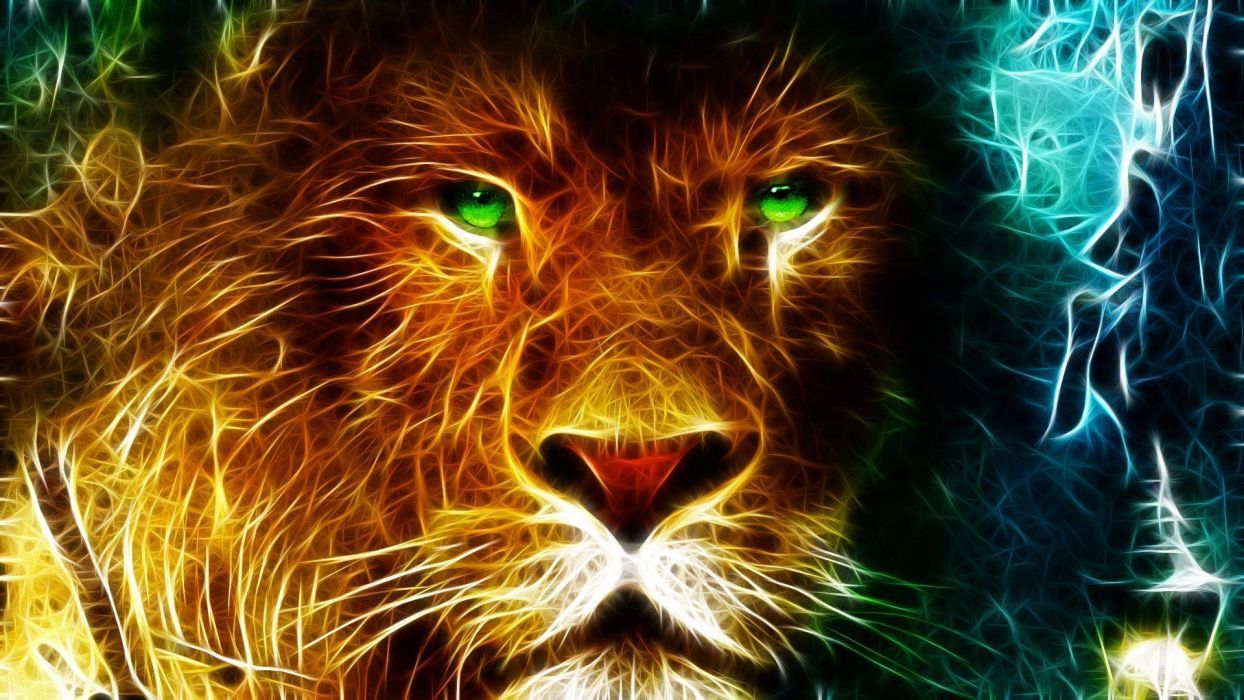 Fantasy Lion Cool HD Desktop Wallpaper 