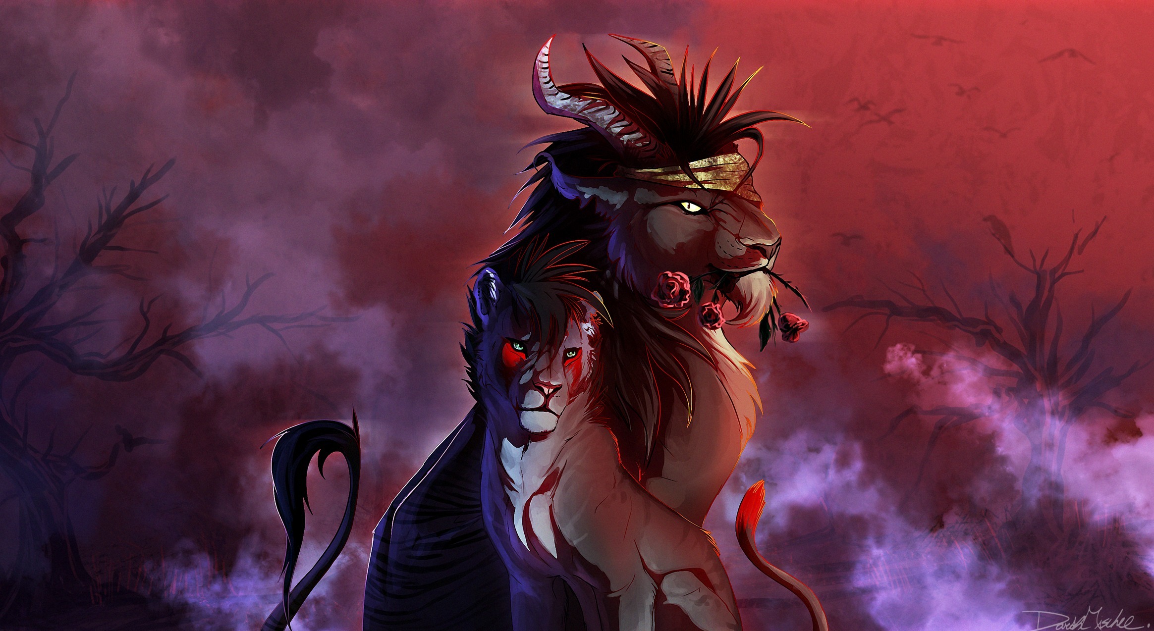 Fantasy Lion Desktop Wallpaper 