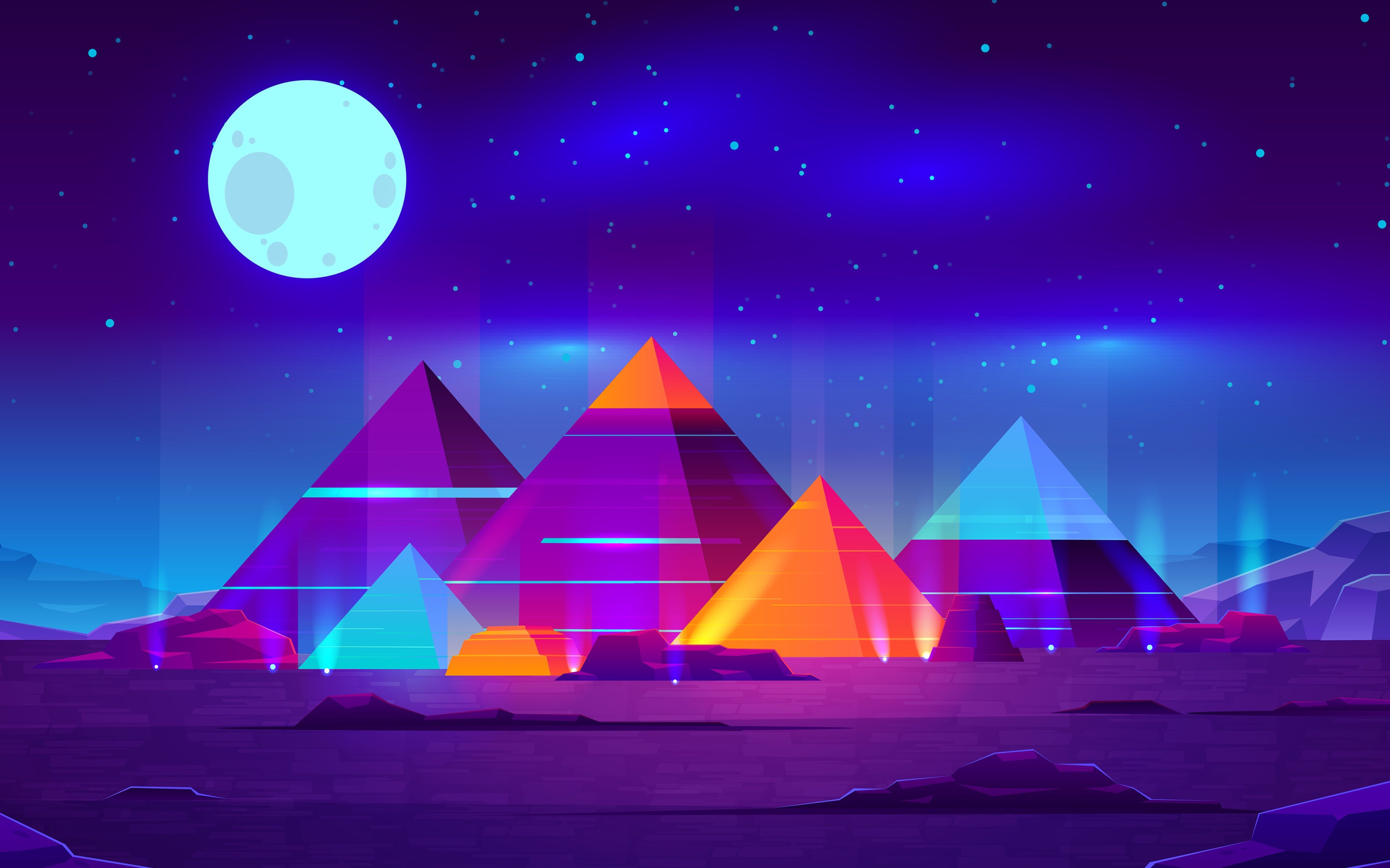 Fantasy Pyramid Cool Desktop Wallpaper 