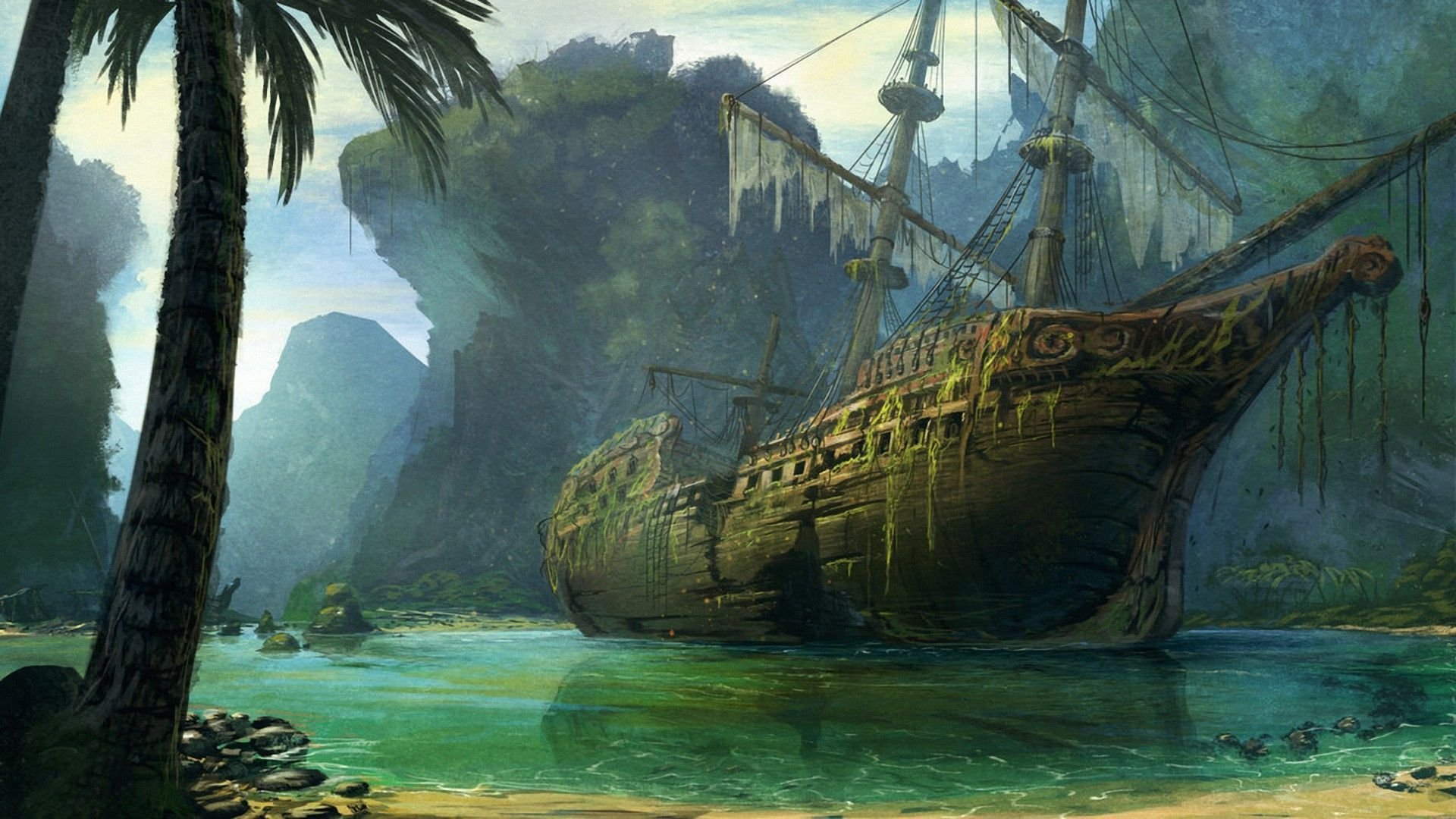 Fantasy Ship Cool Widescreen Wallpapers 