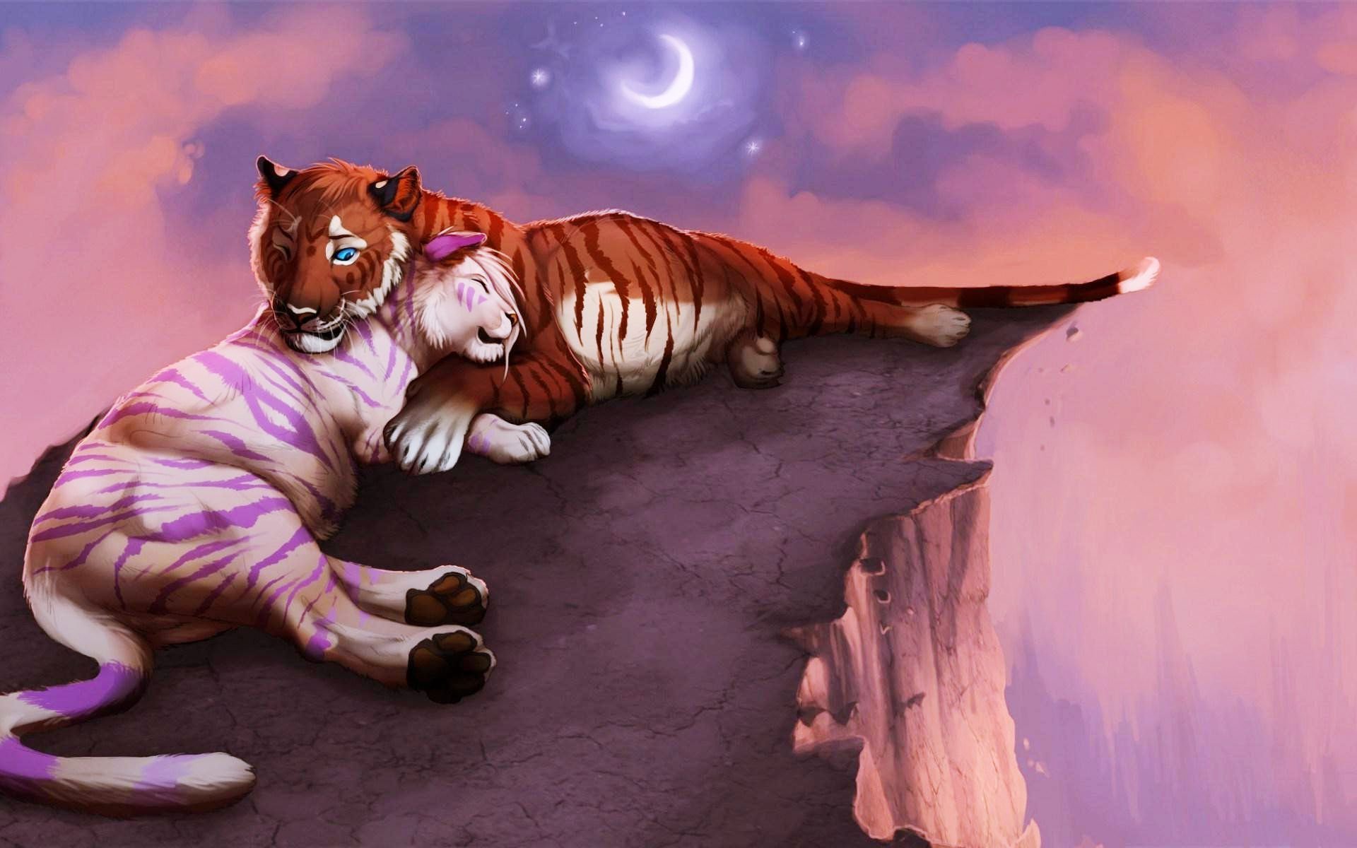 Fantasy Tiger Cool Background Wallpaper 