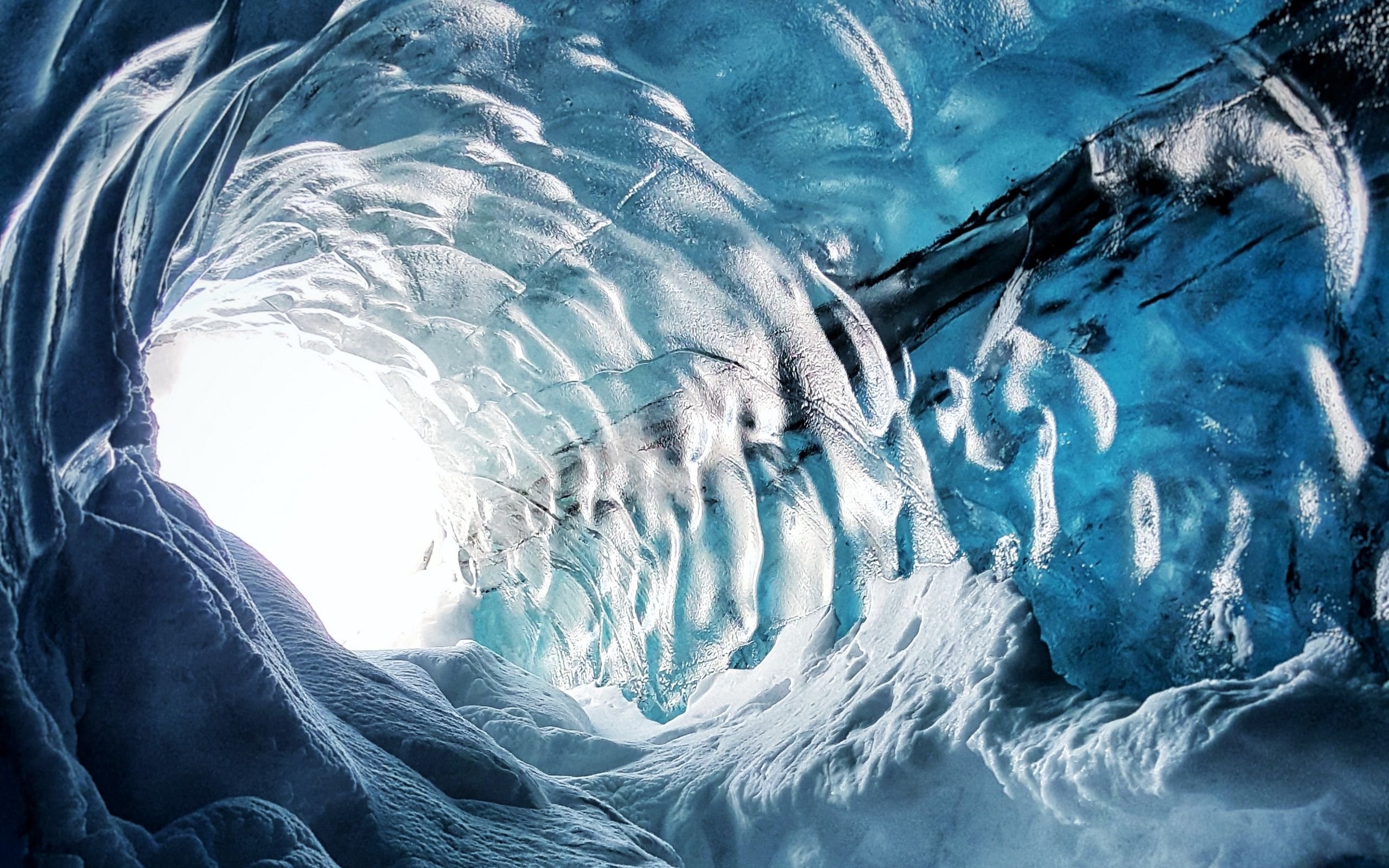 Ice Cave Background Wallpaper.