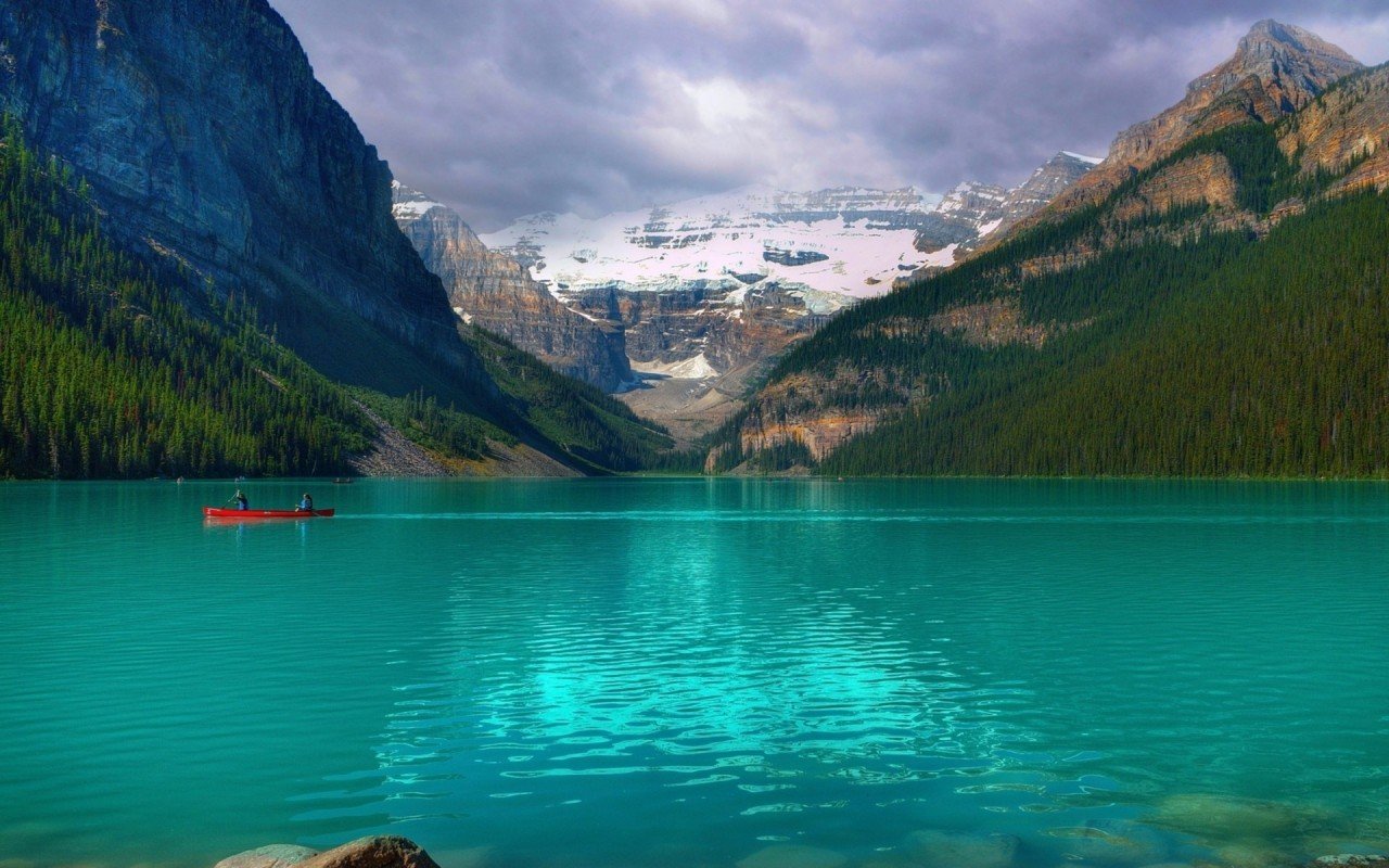 Lake Louise Alberta Canada Desktop Wallpaper 