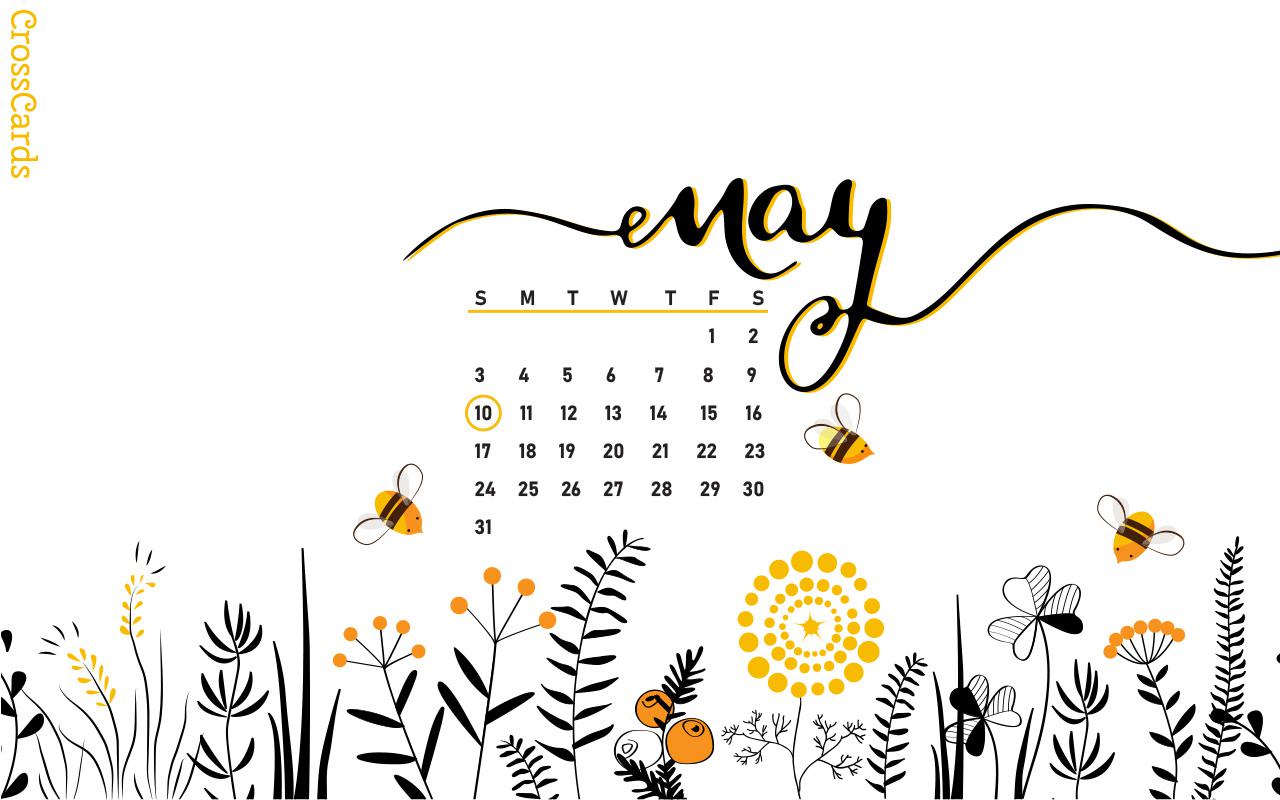 May 2022 Calendar Desktop Wallpaper 