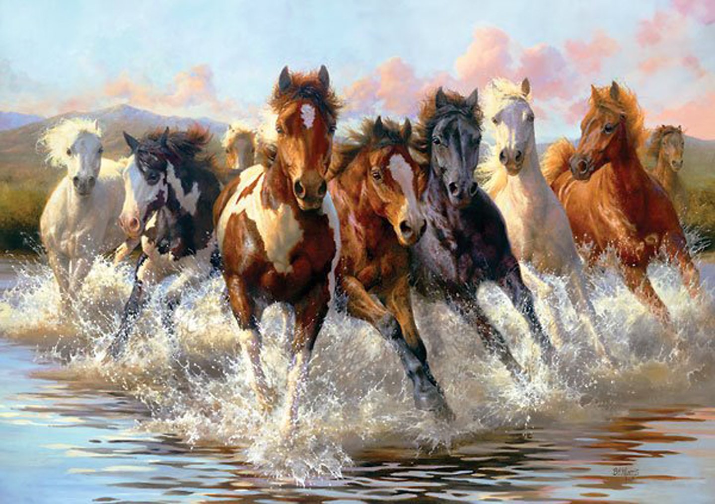 Running Horse Group Wallpaper 