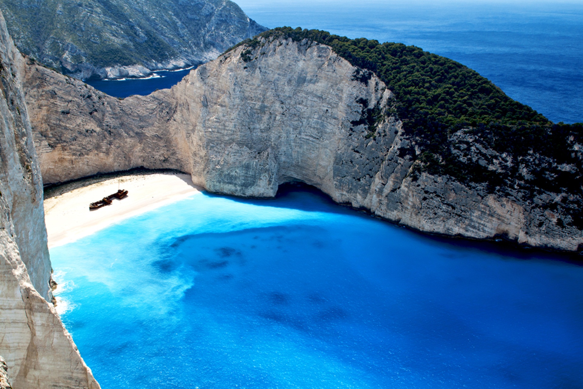 Blue Caves Zakynthos Island Greece Desktop Wallpaper 