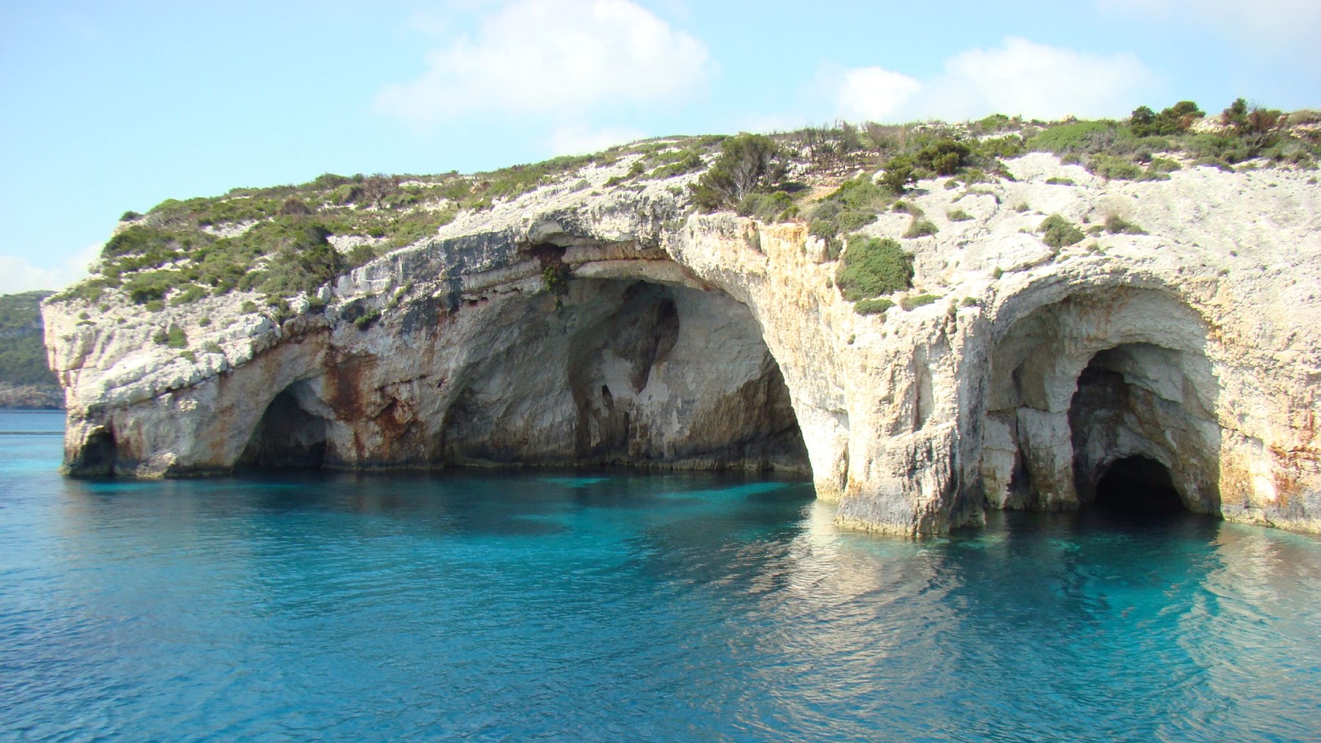 Blue Caves Zakynthos Island Greece High Definition Wallpaper 