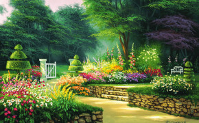 Garden Anime Romance Wallpaper HD 109693